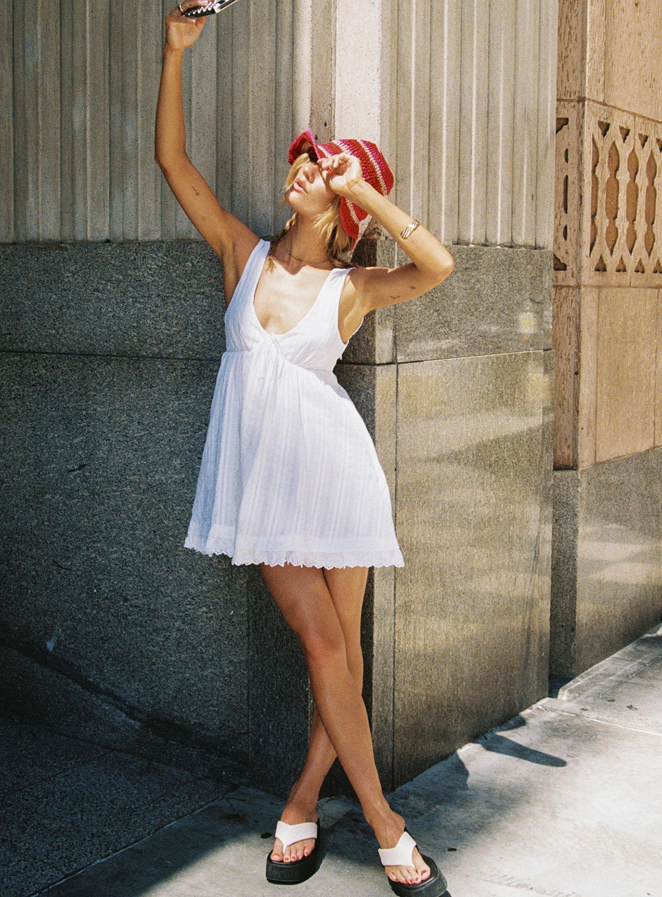 Nelty Mini Dress White - Image 9