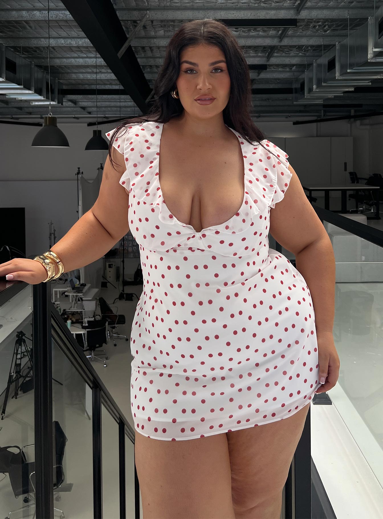 I Guess So Mini Dress White  Burgundy Curve