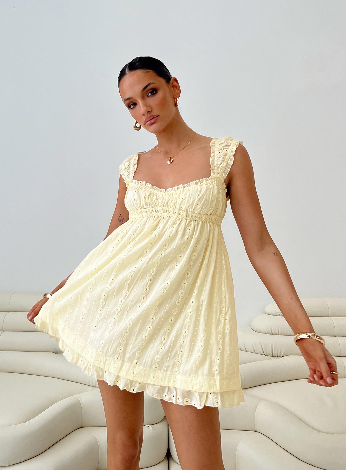 Carlita Mini Dress Yellow - Image 7