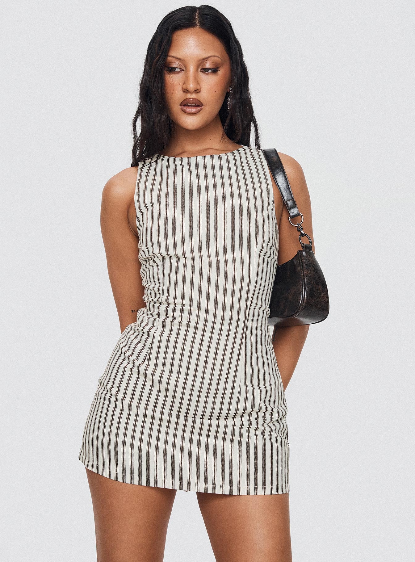 Yumiko Romper Brown Stripe - Image 7