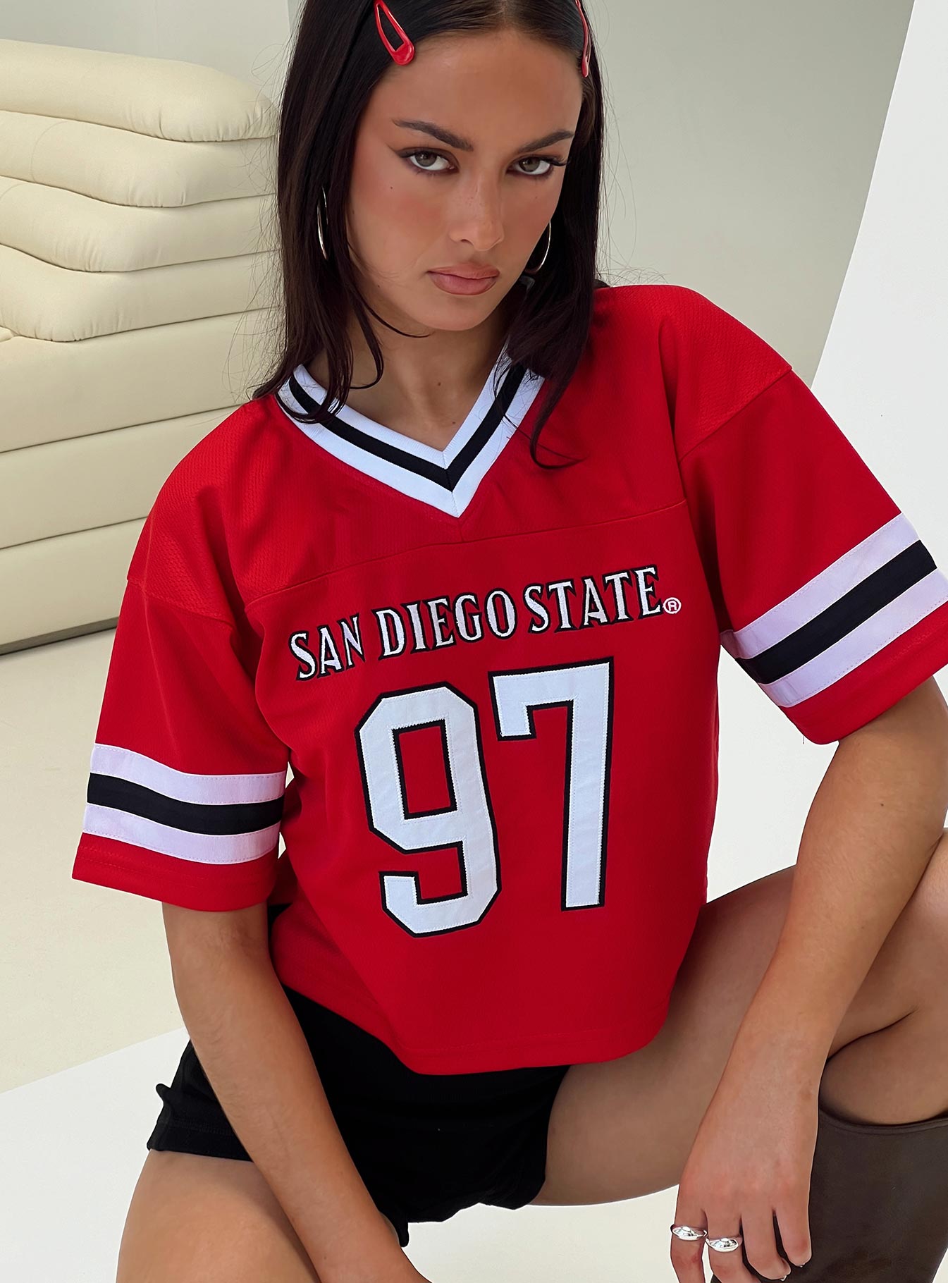 Sdsu Football Jersey Red
