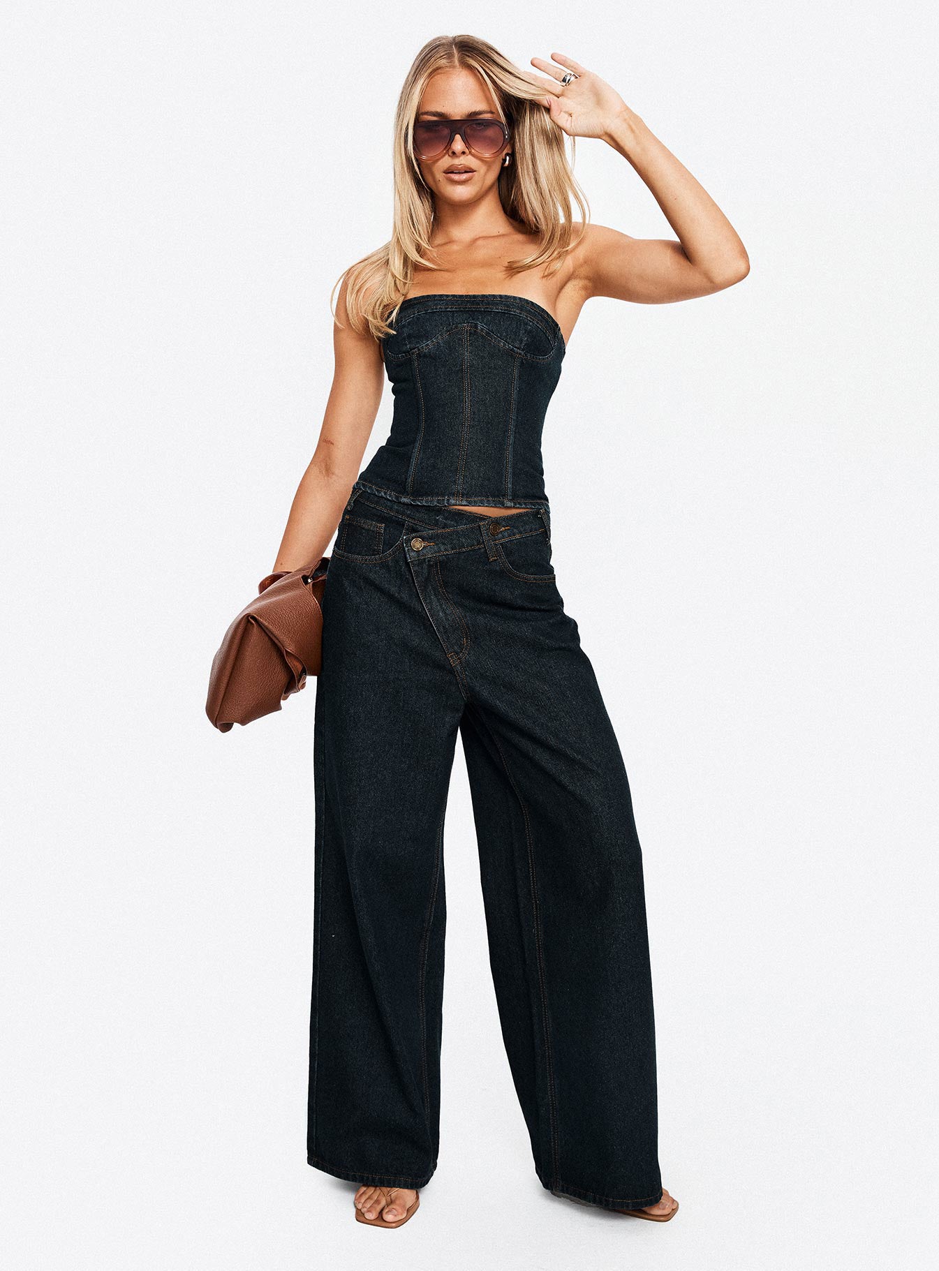 Blue Crush Low Rise Wide Leg Jeans Indigo - Image 2