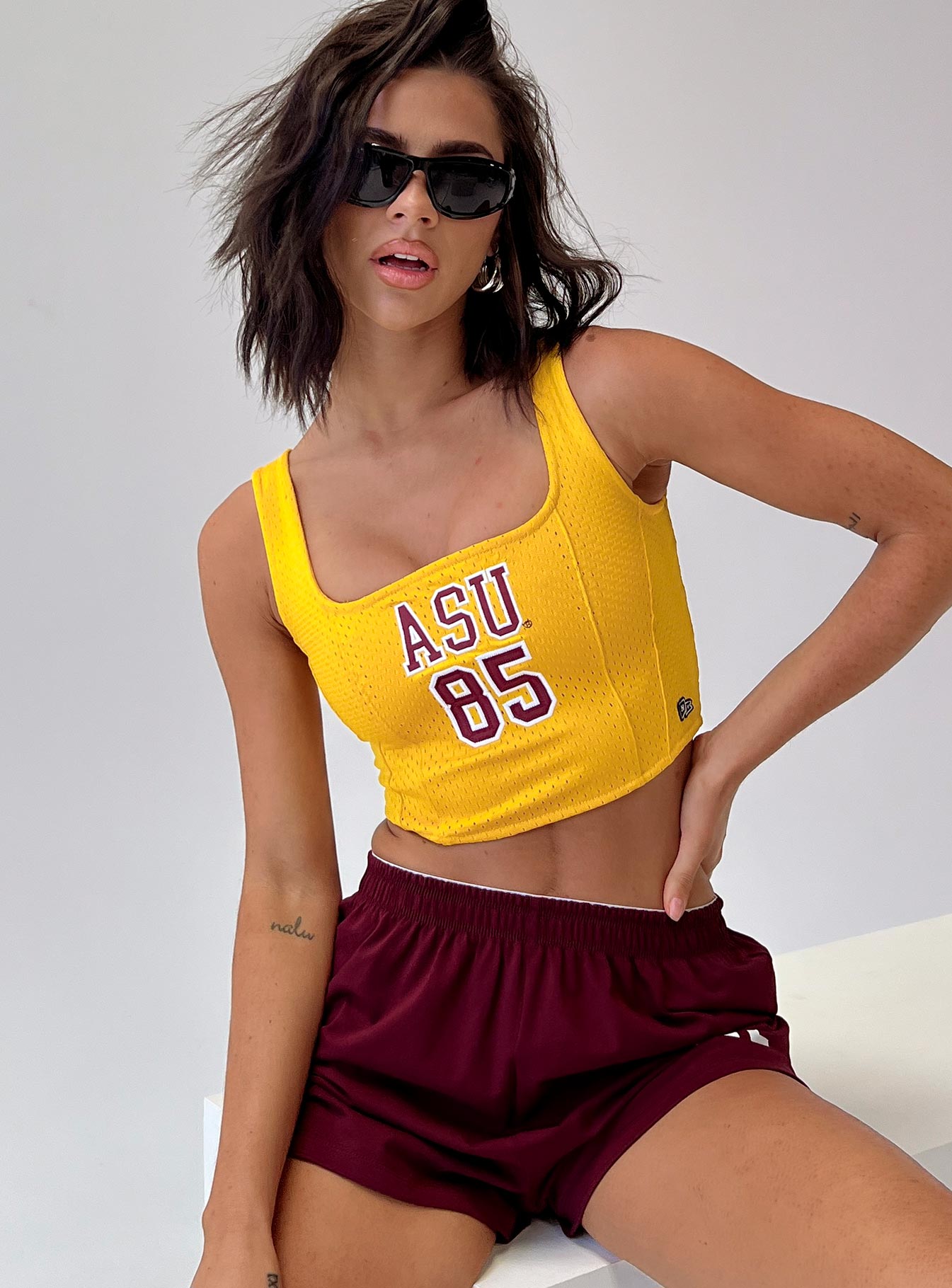 Asu Jersey Corset Top Gold