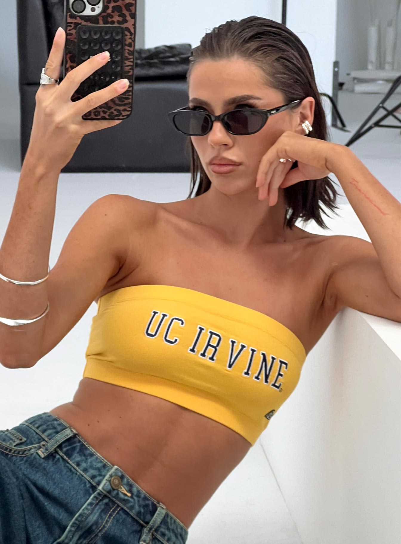 Uc Irvine Bandeau Top Gold
