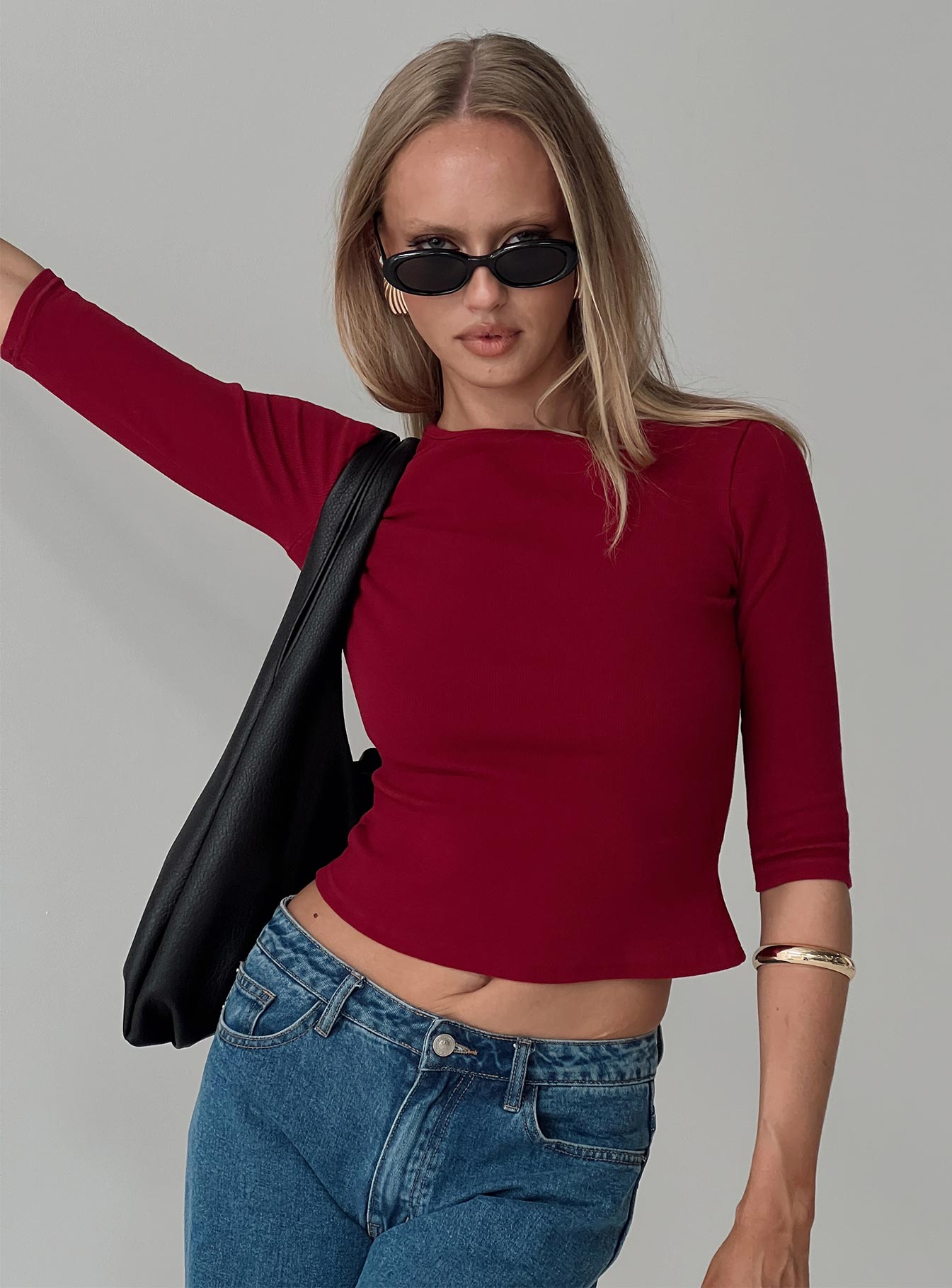 Elaia 34 Sleeve Top Red