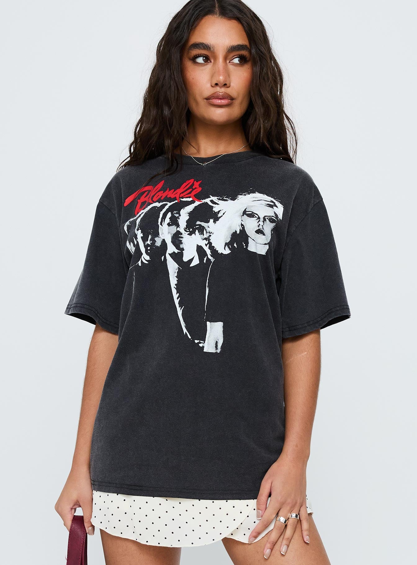 Blondie Vintage Oversized Graphic Tee Black - Image 2