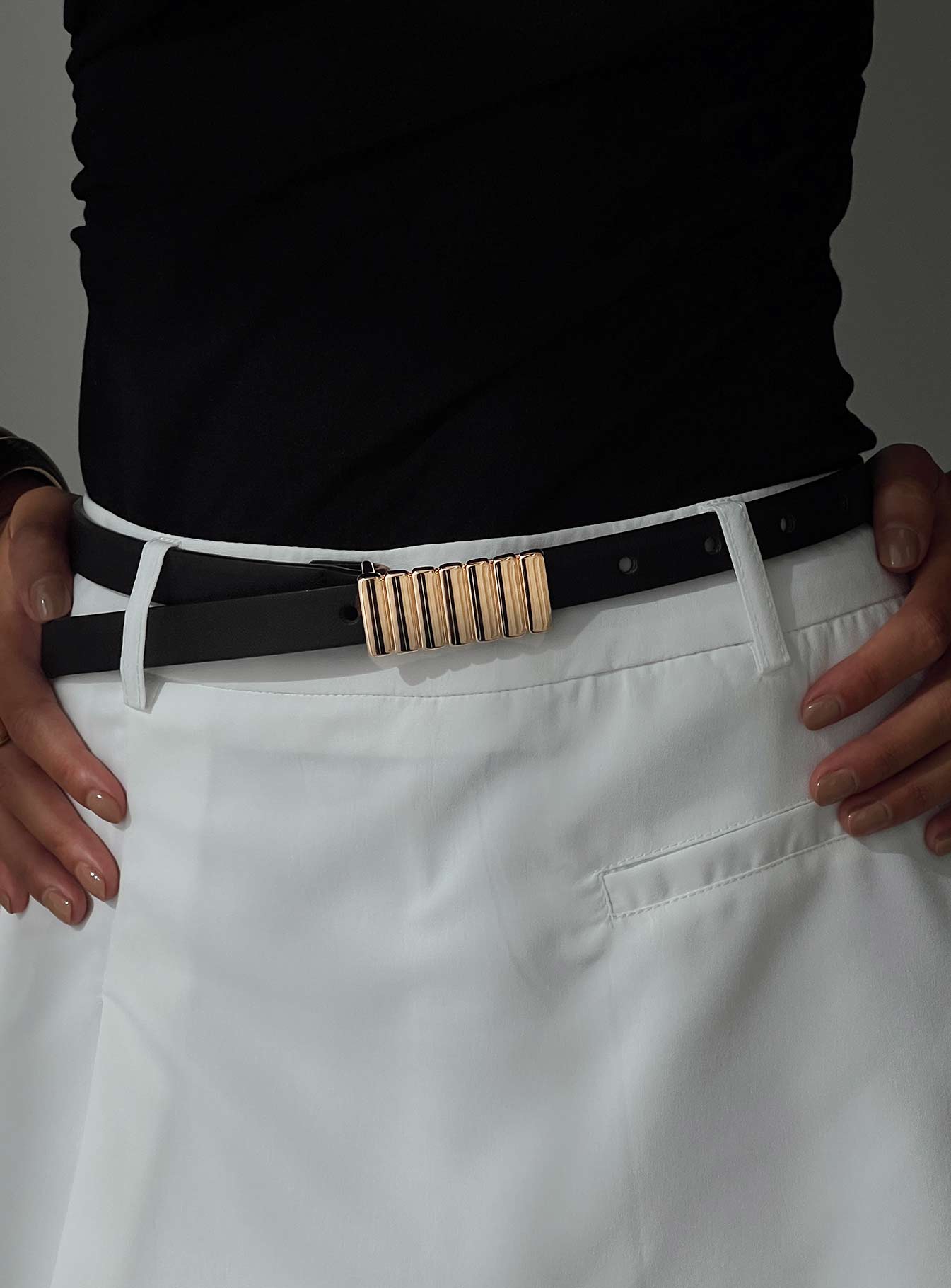 Jacques Belt Black  Gold