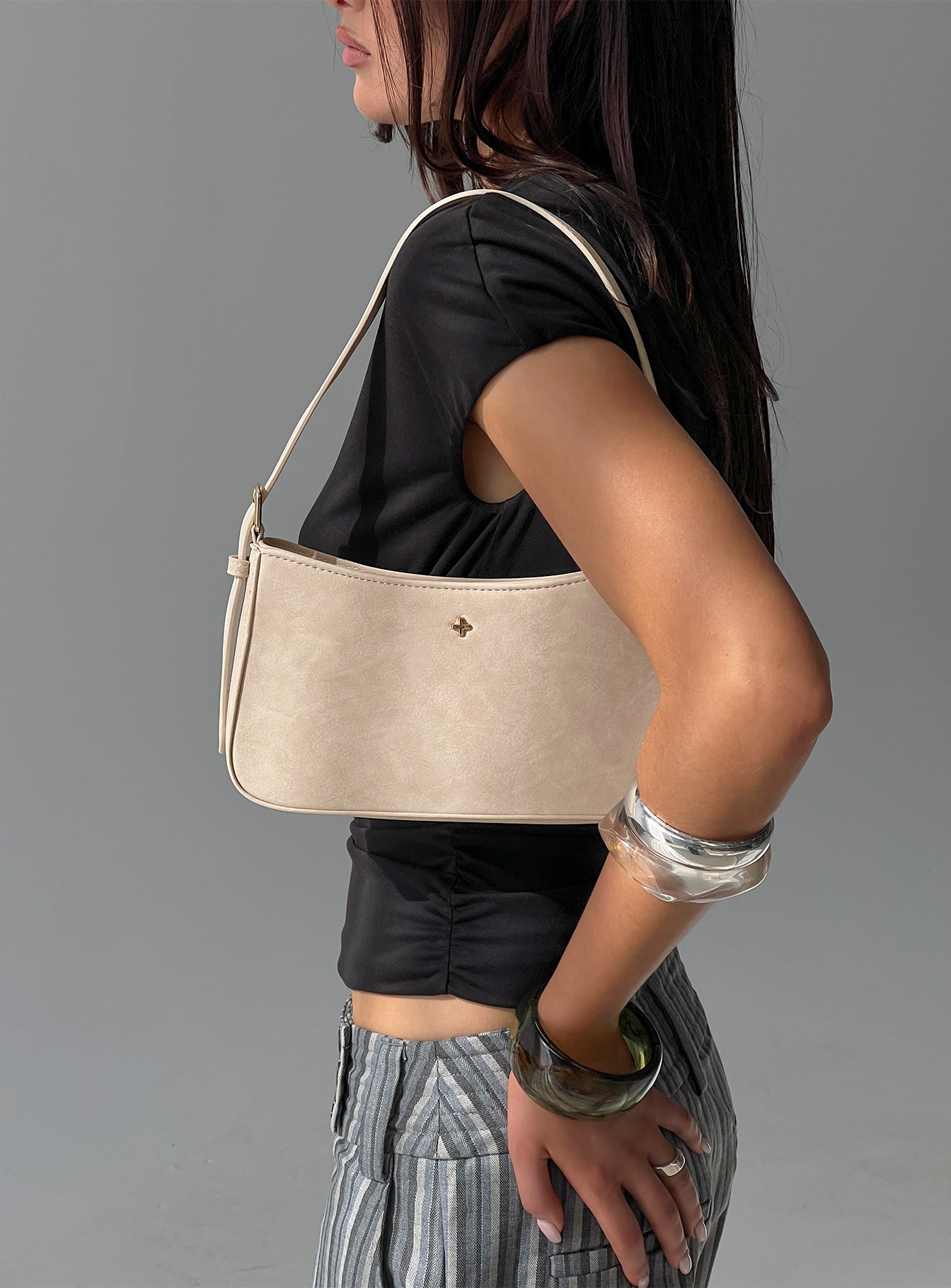 Peta  Jain Lilu Bag Cream Suede