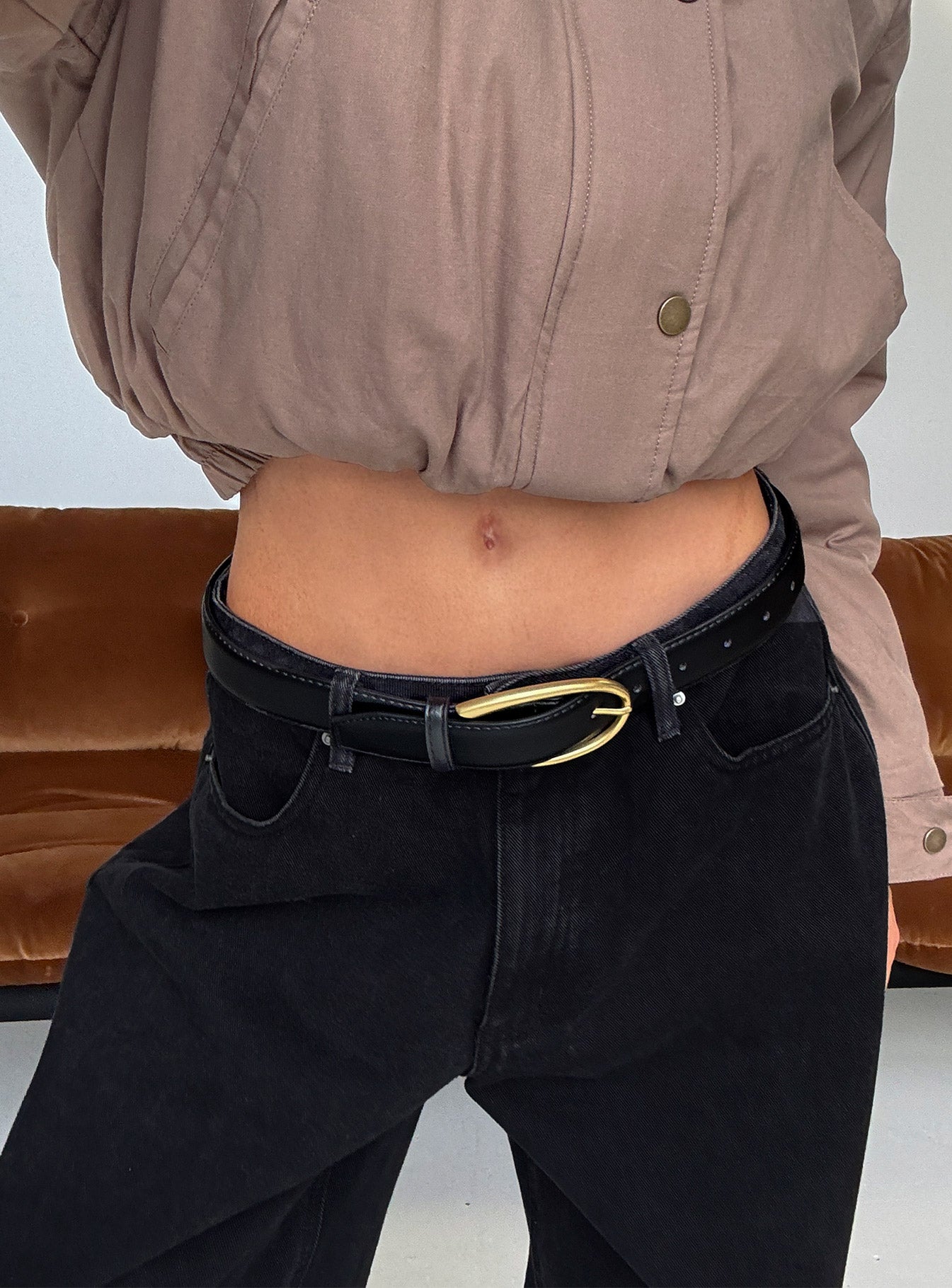 Sensibility Belt Black  Gold