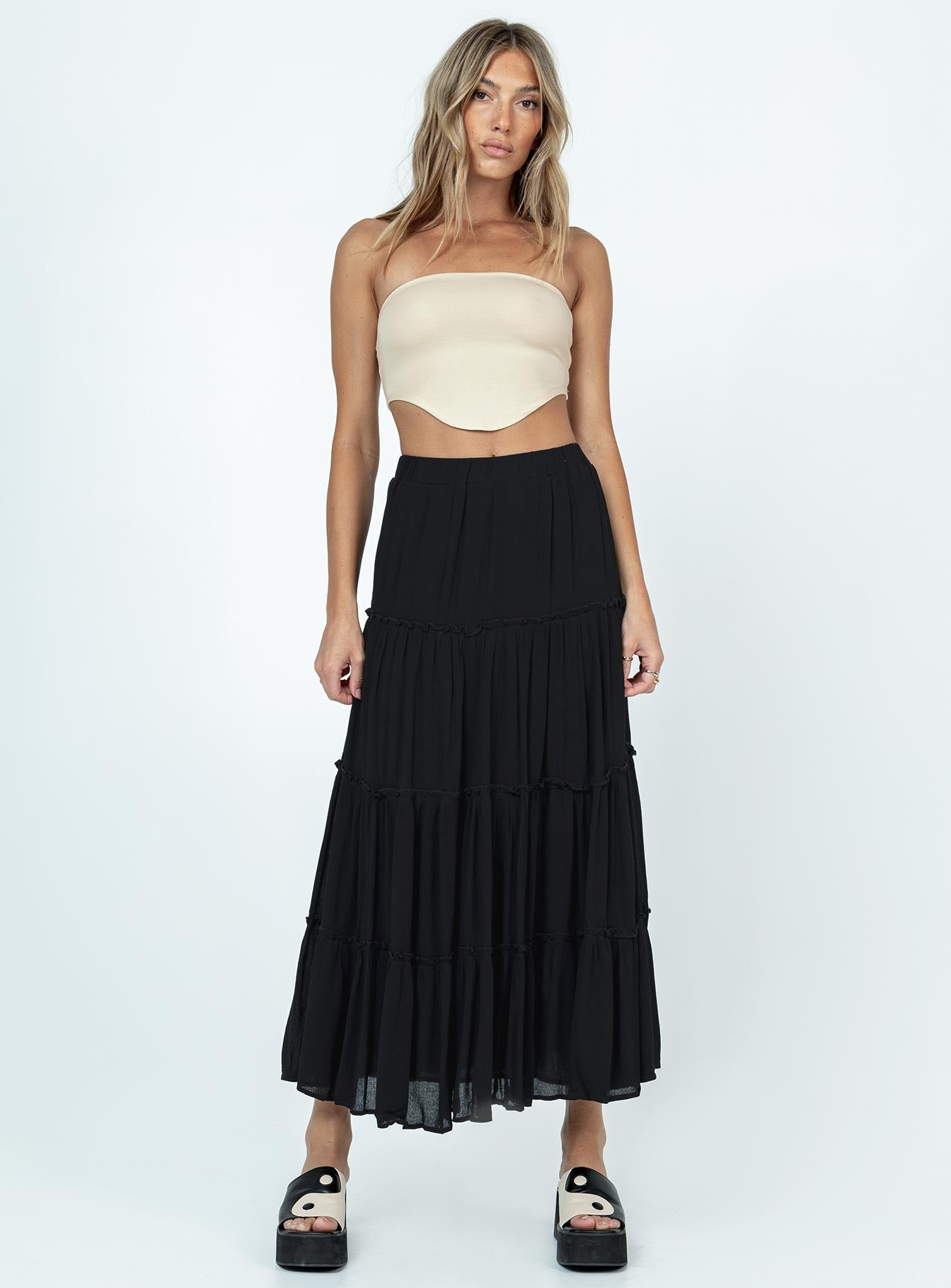 Miriah Maxi Skirt Black - Image 3
