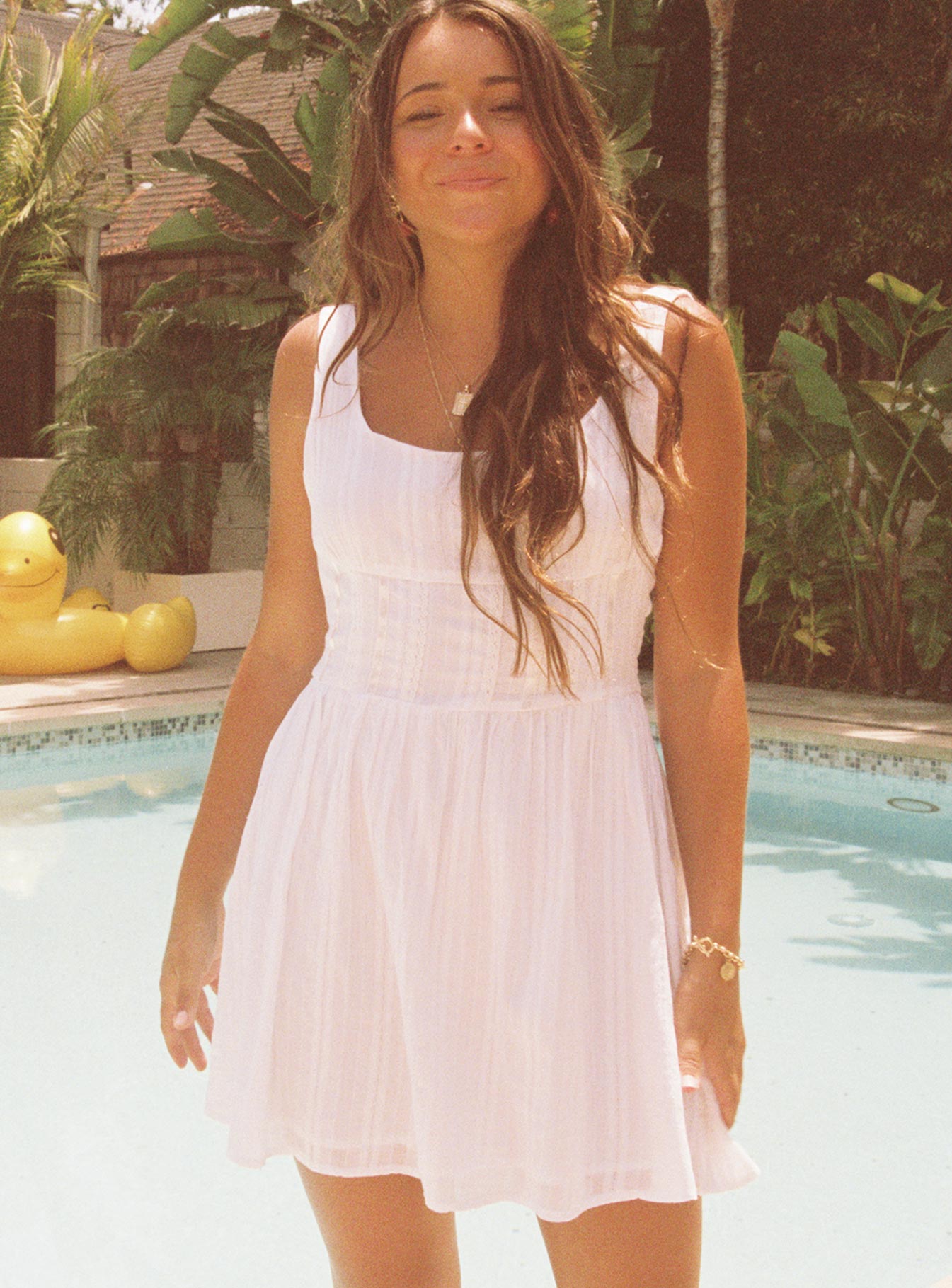 Lorinda Mini Dress White - Image 8