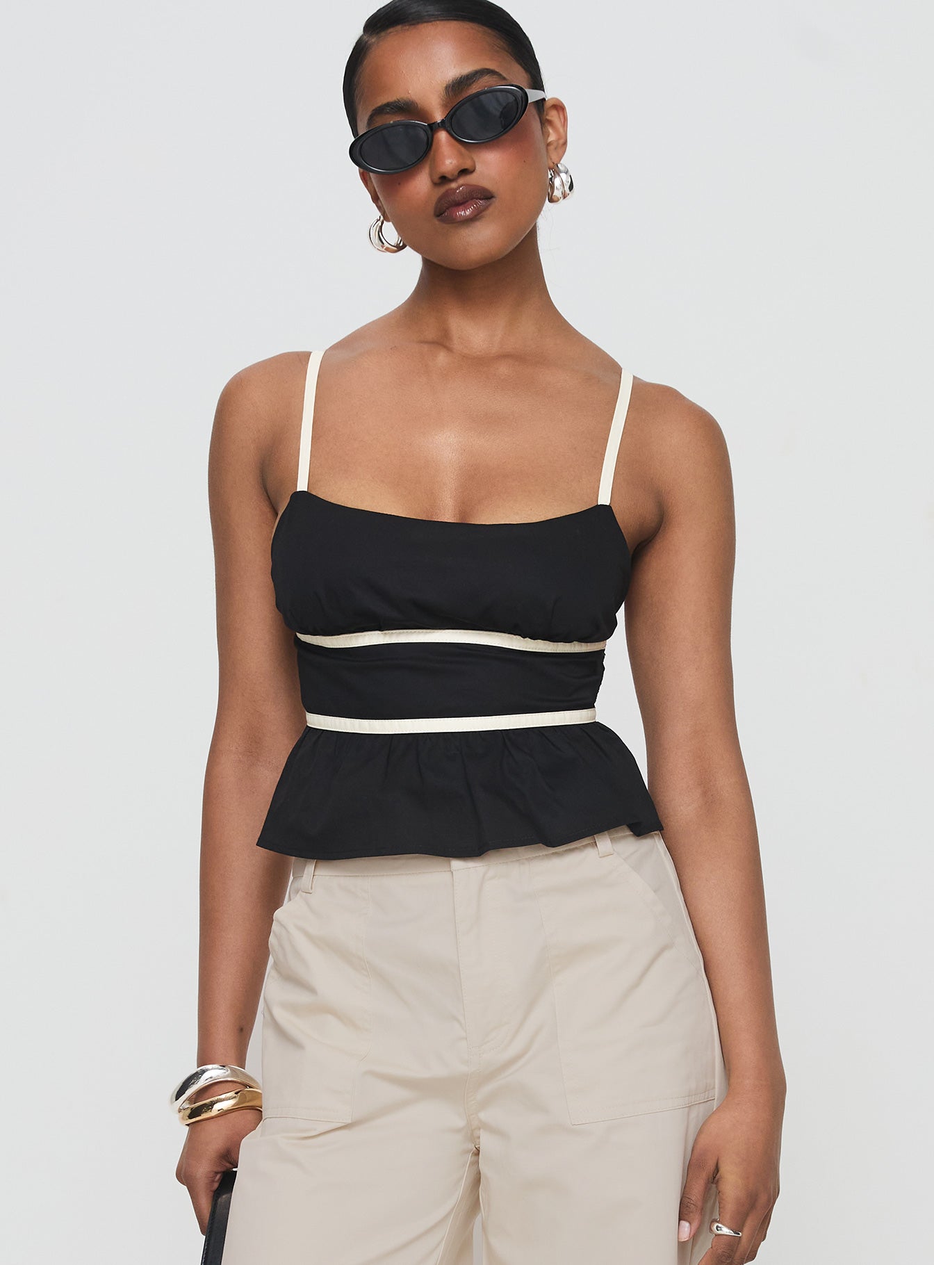 Daxon Top Black Cream - Image 2