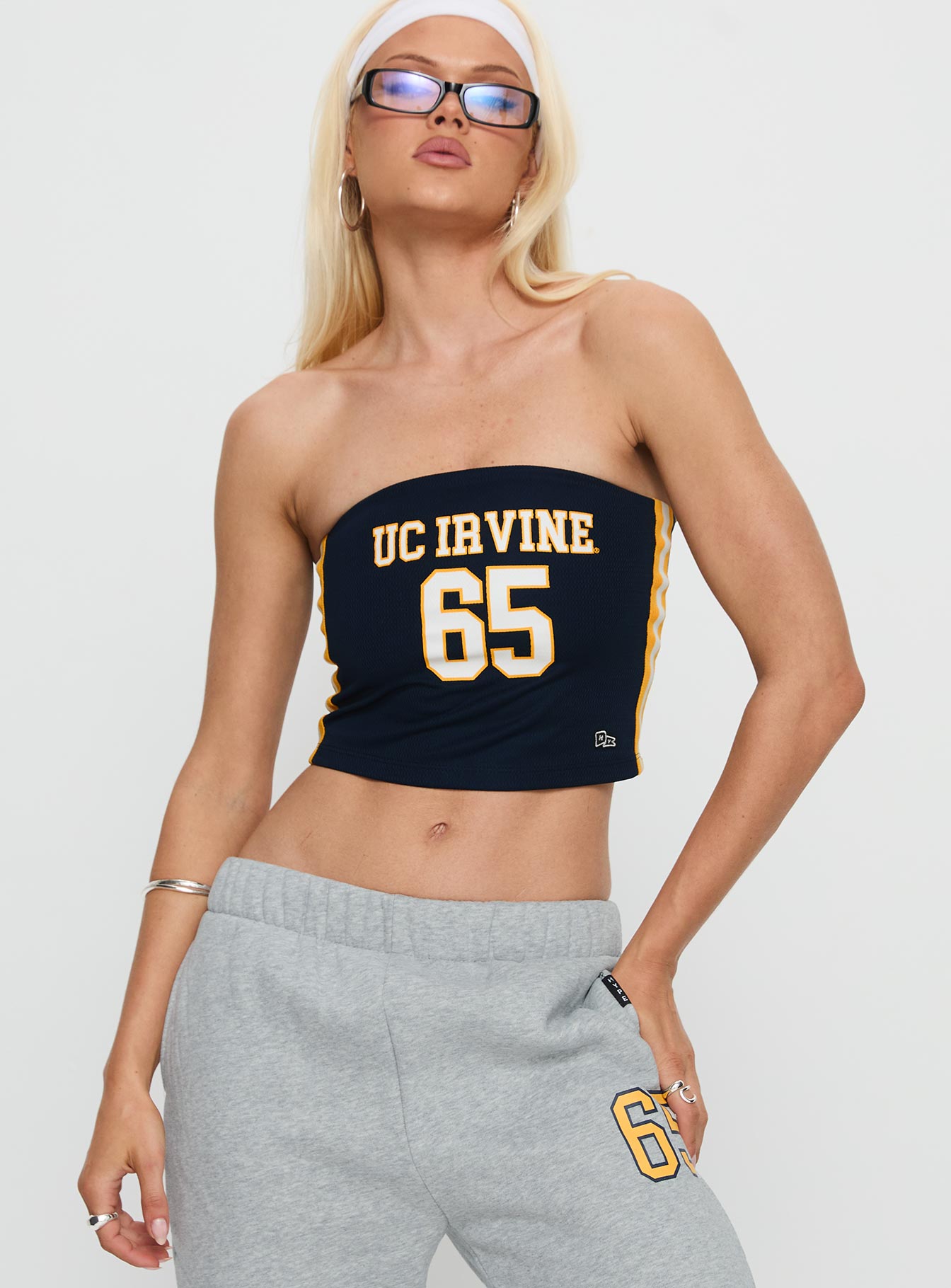 Uc Irvine Jersey Tube Top Blue - Image 2