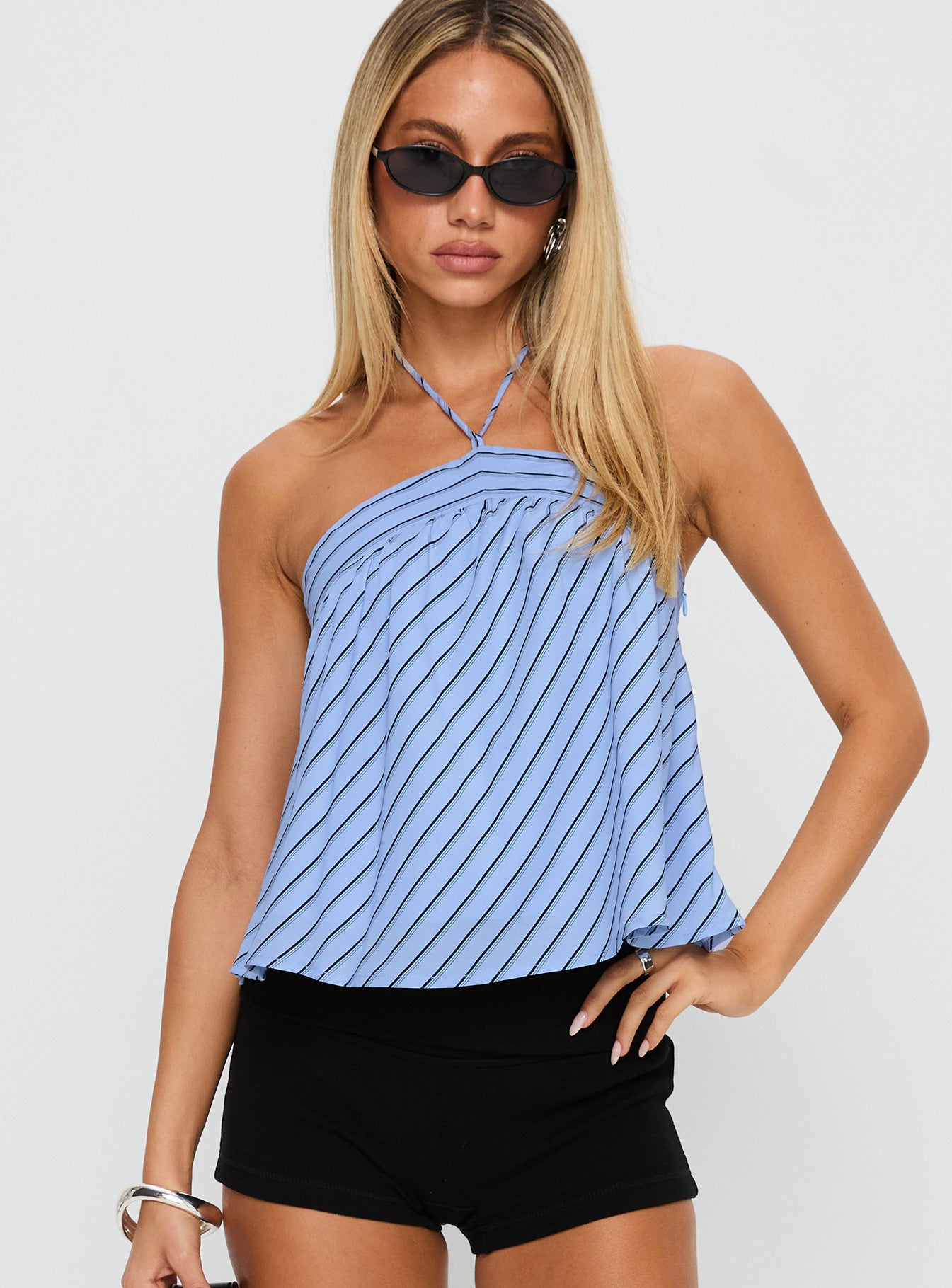 Moonlit Top Blue Stripe - Image 2