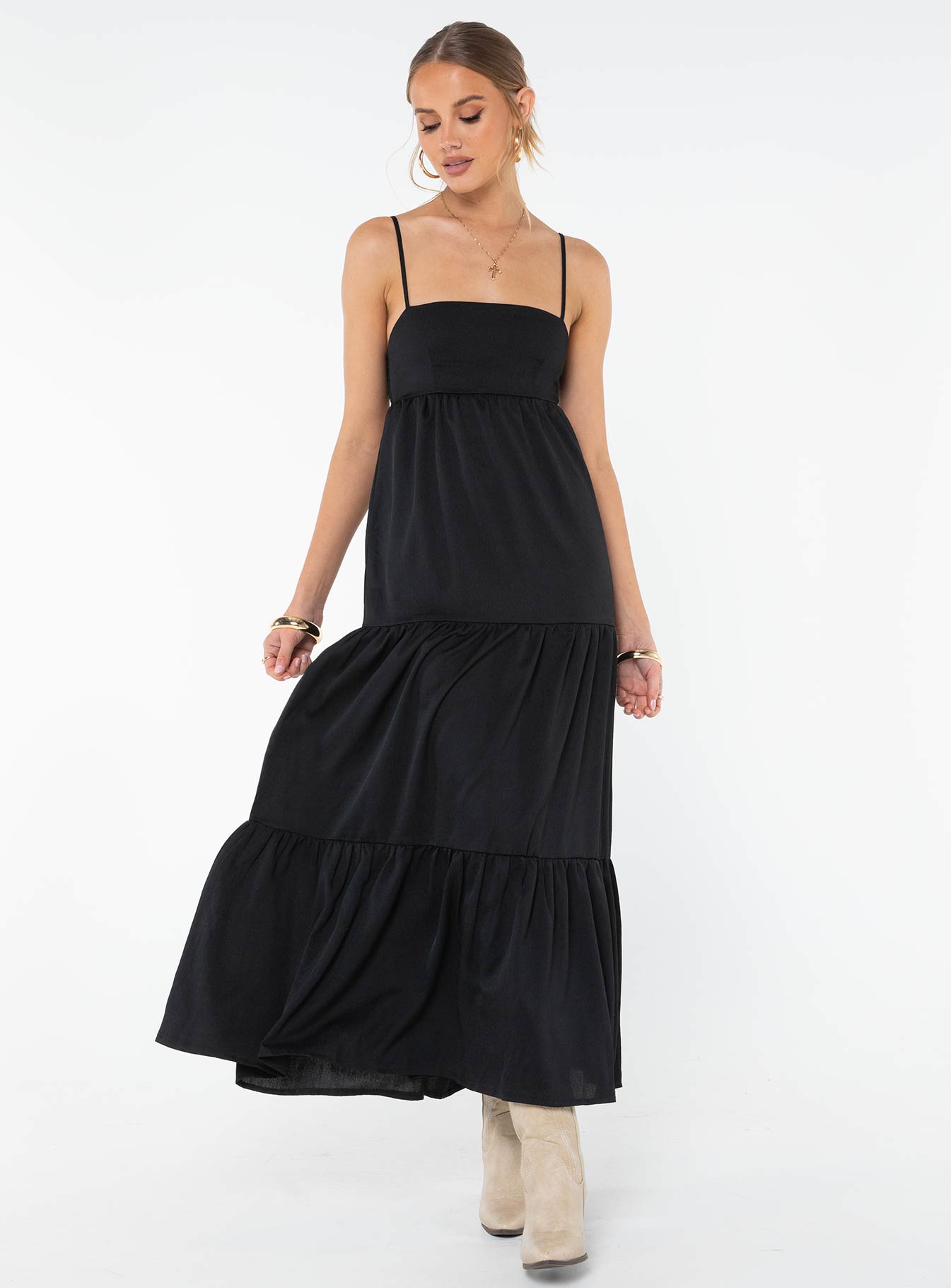 Dunster Maxi Dress Black - Image 2