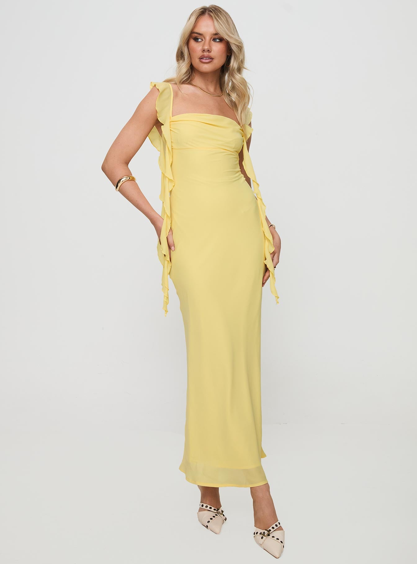 Lanai Maxi Dress Lemon - Image 2
