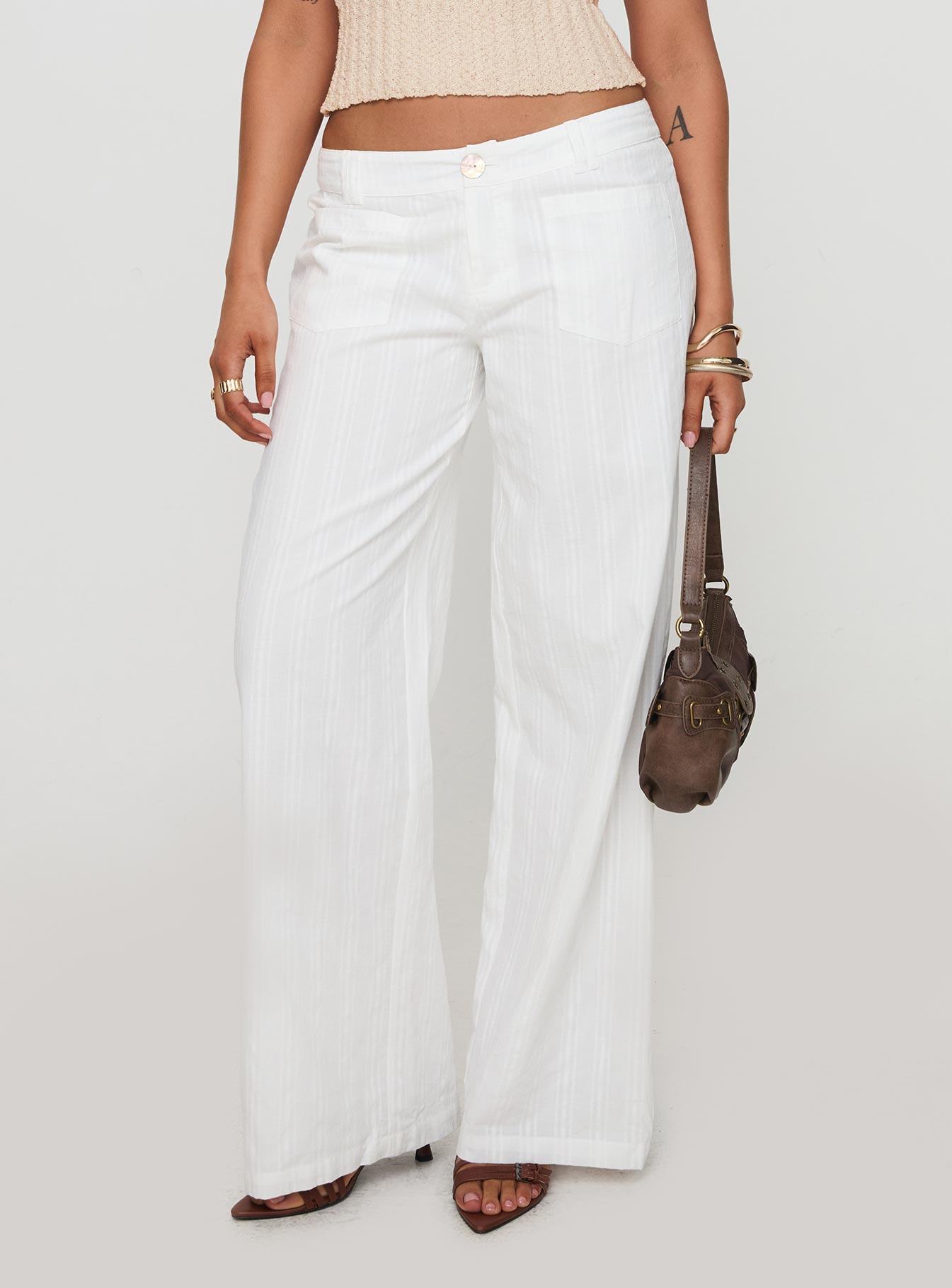 Vendi Low Rise Pant White - Image 2