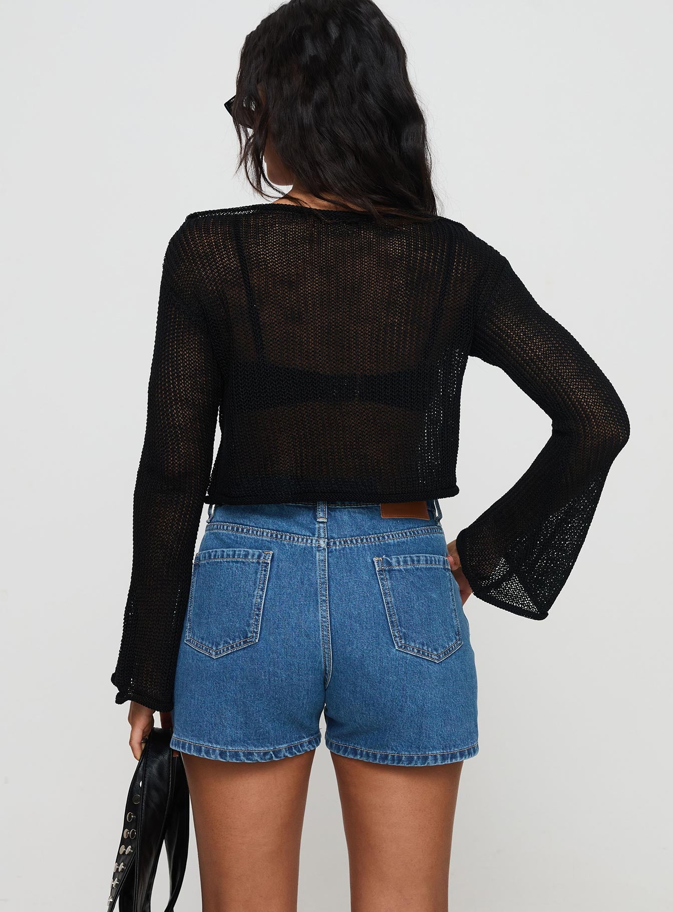 Saldana Shorts Mid Blue Denim Petite - Image 5