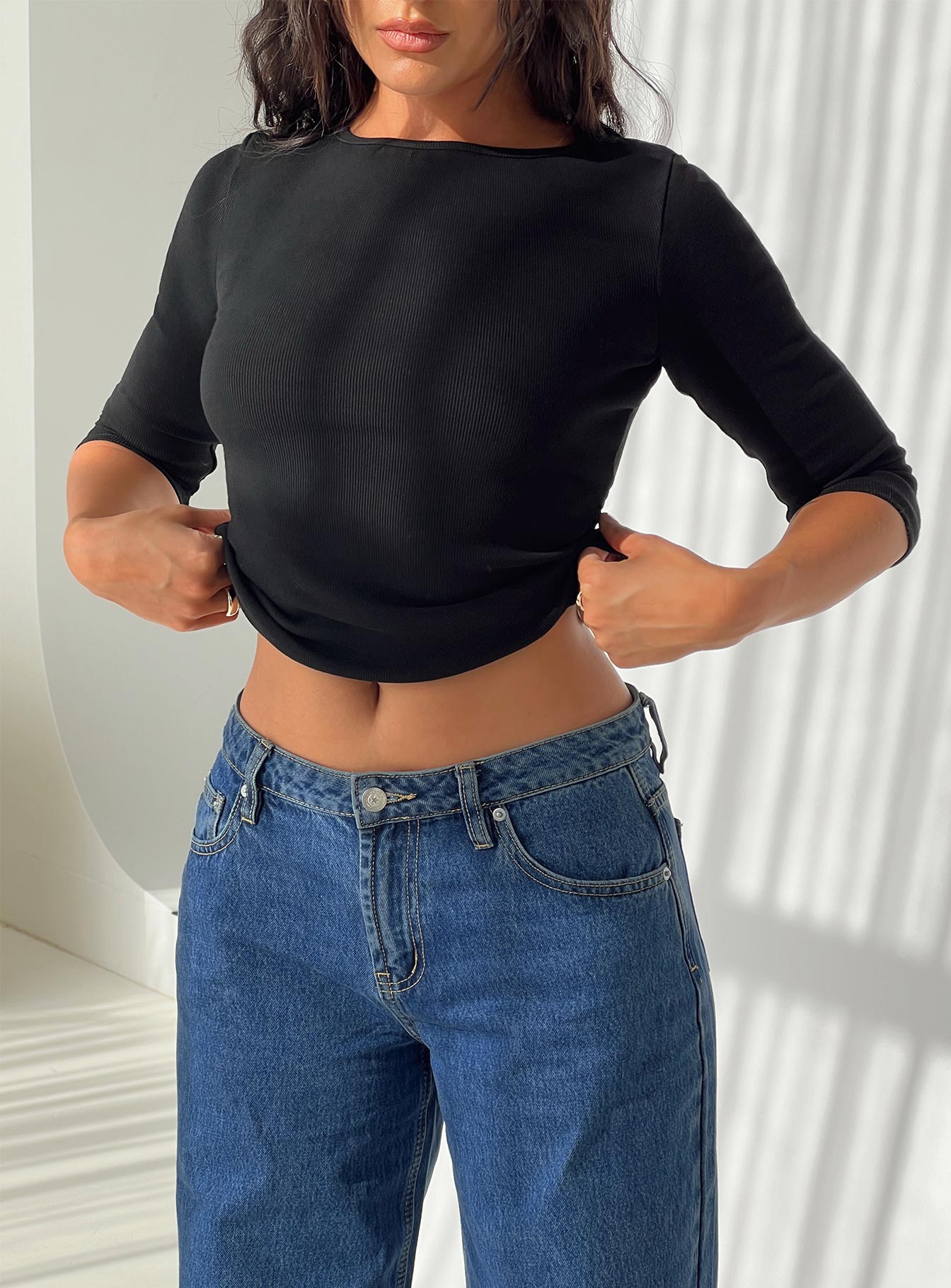 Elaia 34 Sleeve Top Black - Image 8