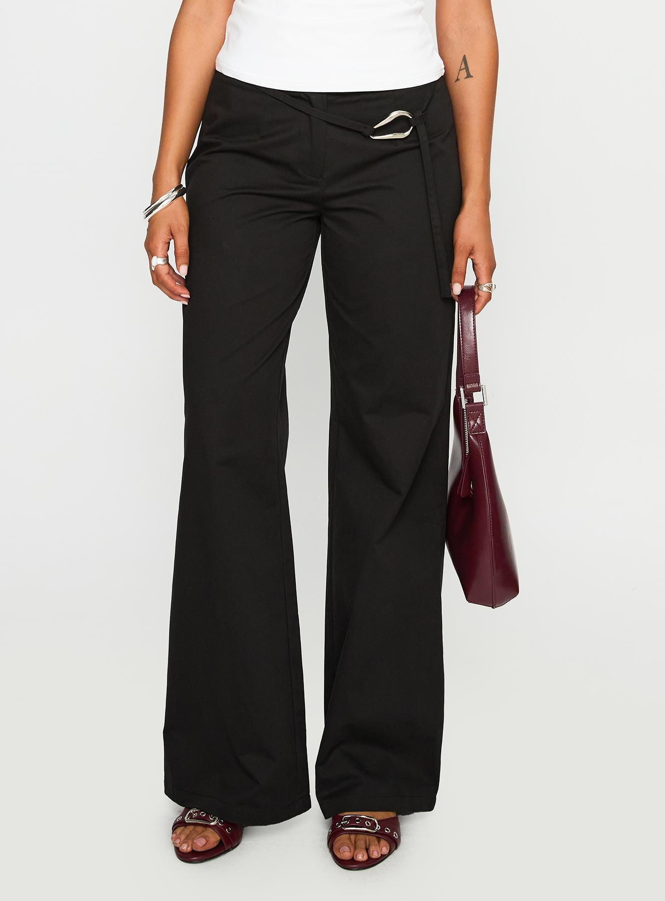Lucetta Wide Leg Pant Black - Image 2