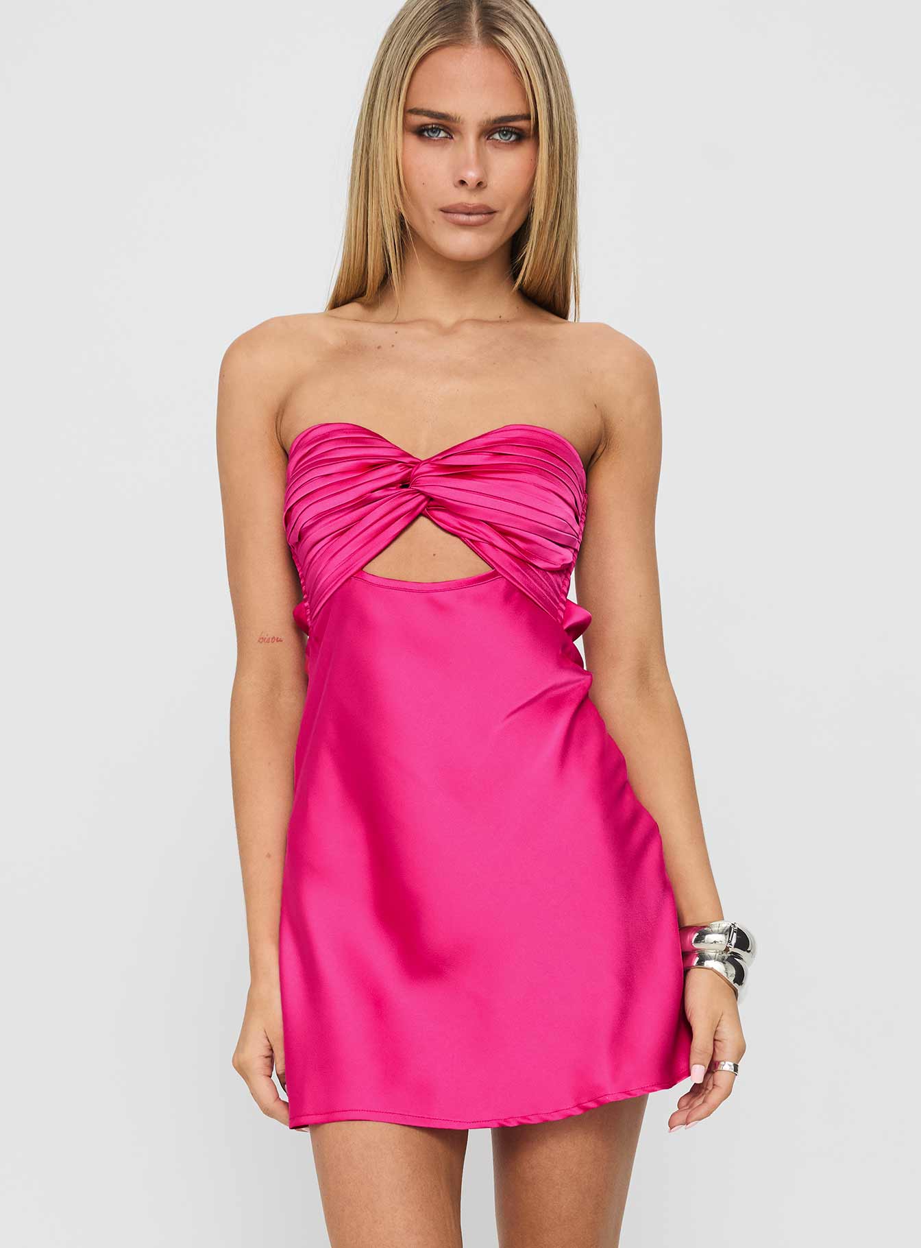 Shellie Mini Dress Hot Pink - Image 2