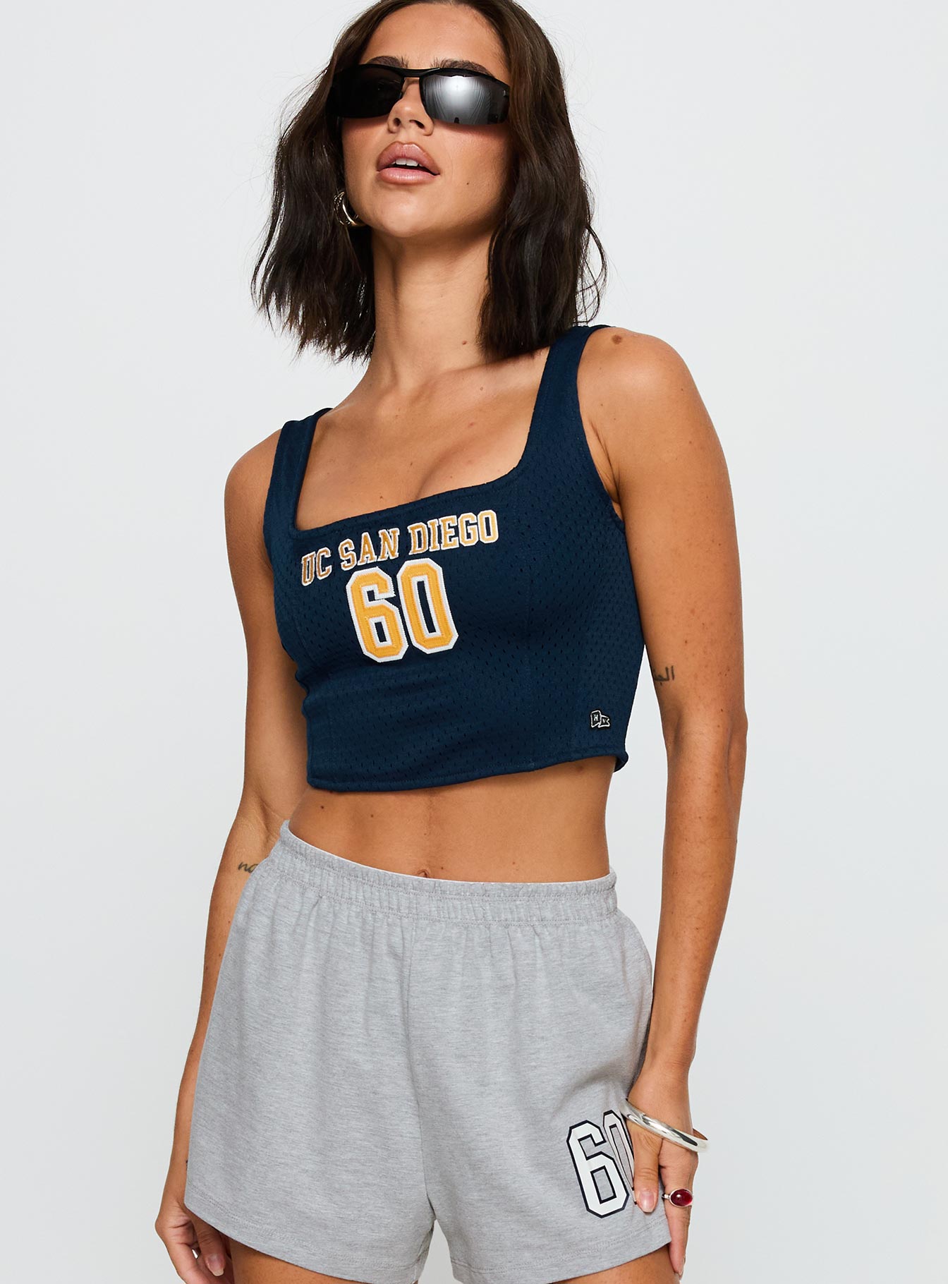 Uc San Diego Jersey Corset Top Blue - Image 2