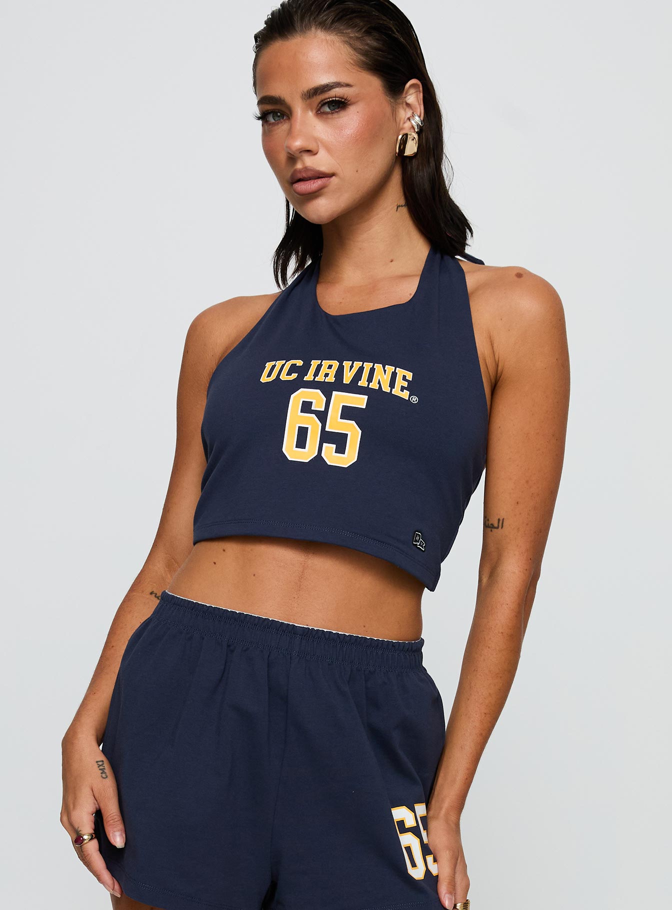 Uc Irvine Tailgate Halter Top Blue - Image 2