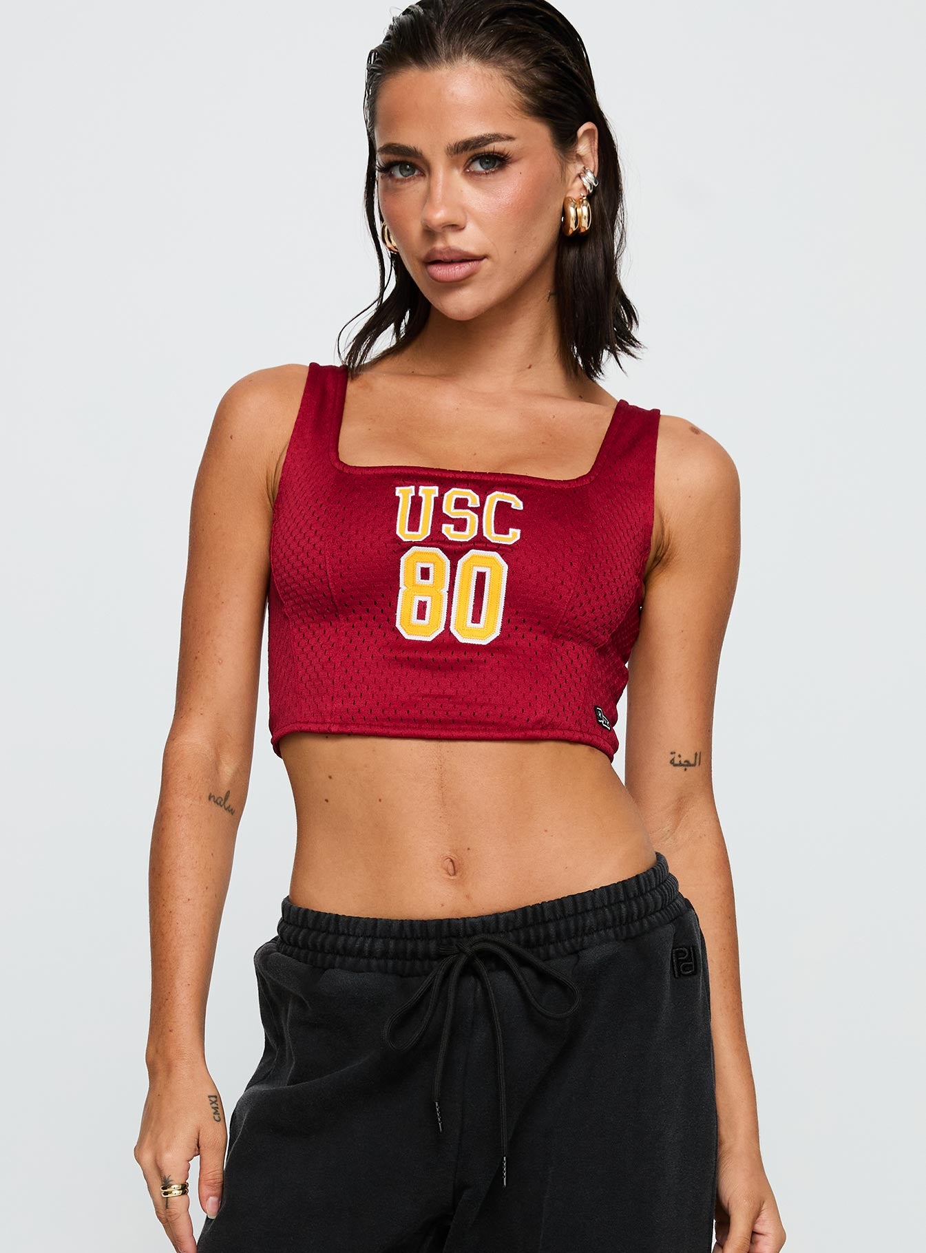 Usc Jersey Corset Top Cardinal - Image 2