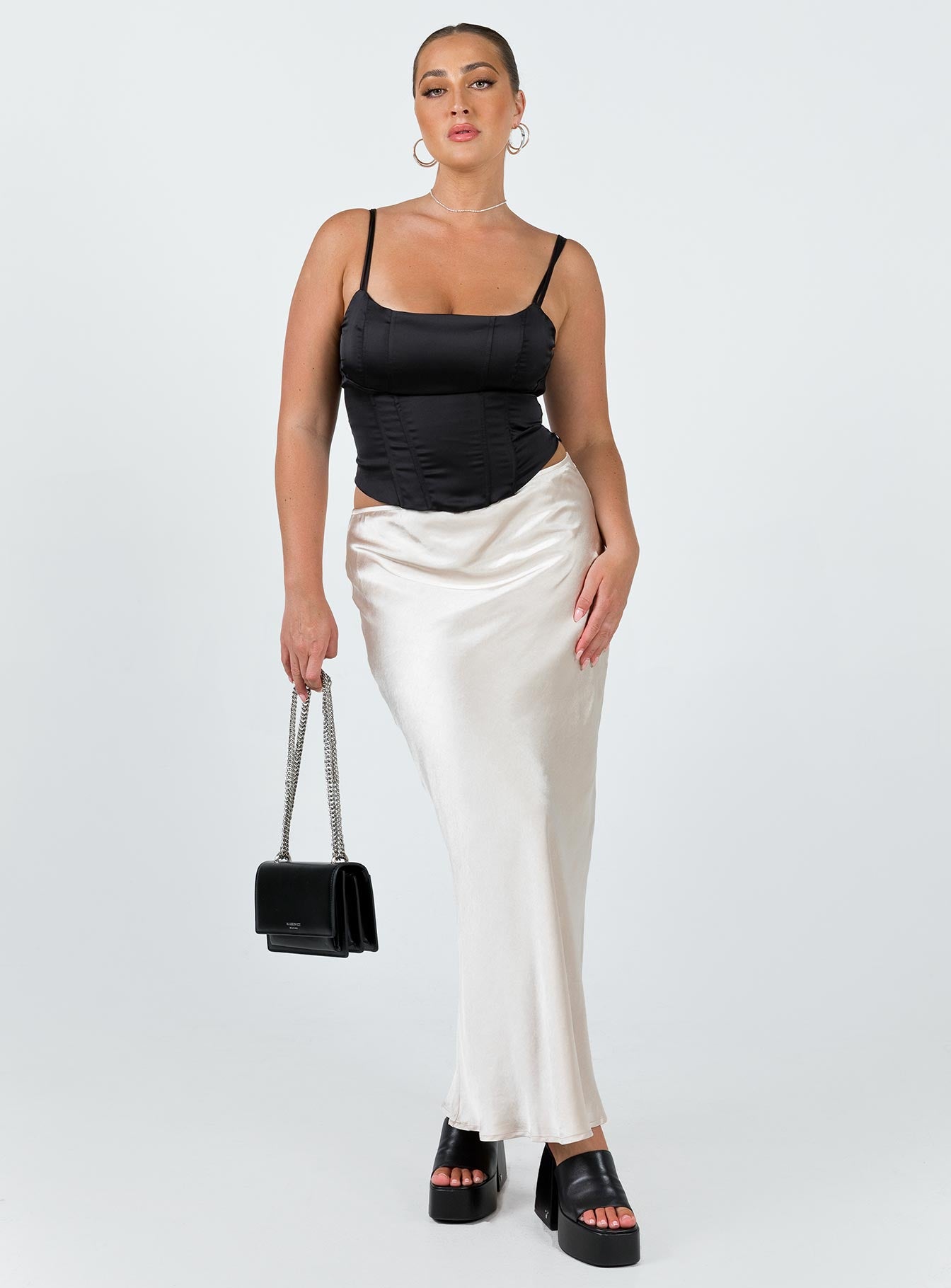 Haley Maxi Skirt Champagne - Image 3