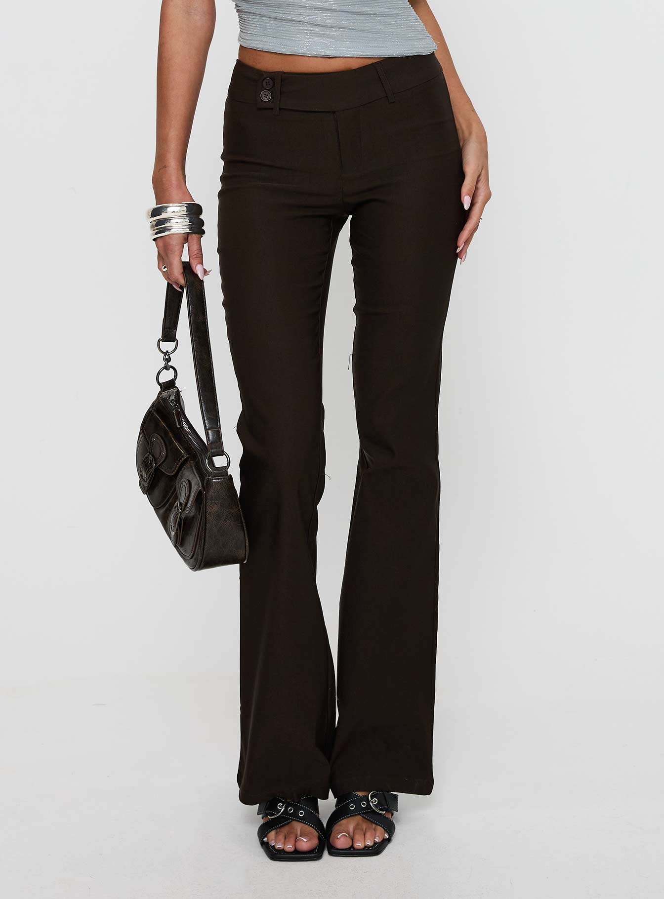 Kinkirk Flared Pants Chocolate - Image 2