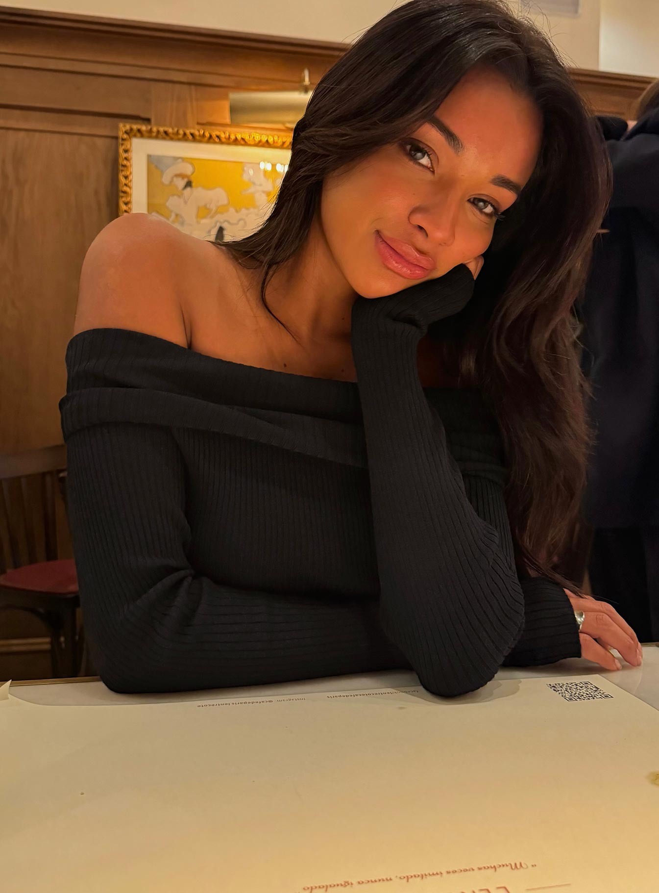 Morley Off Shoulder Sweater Black - Image 8