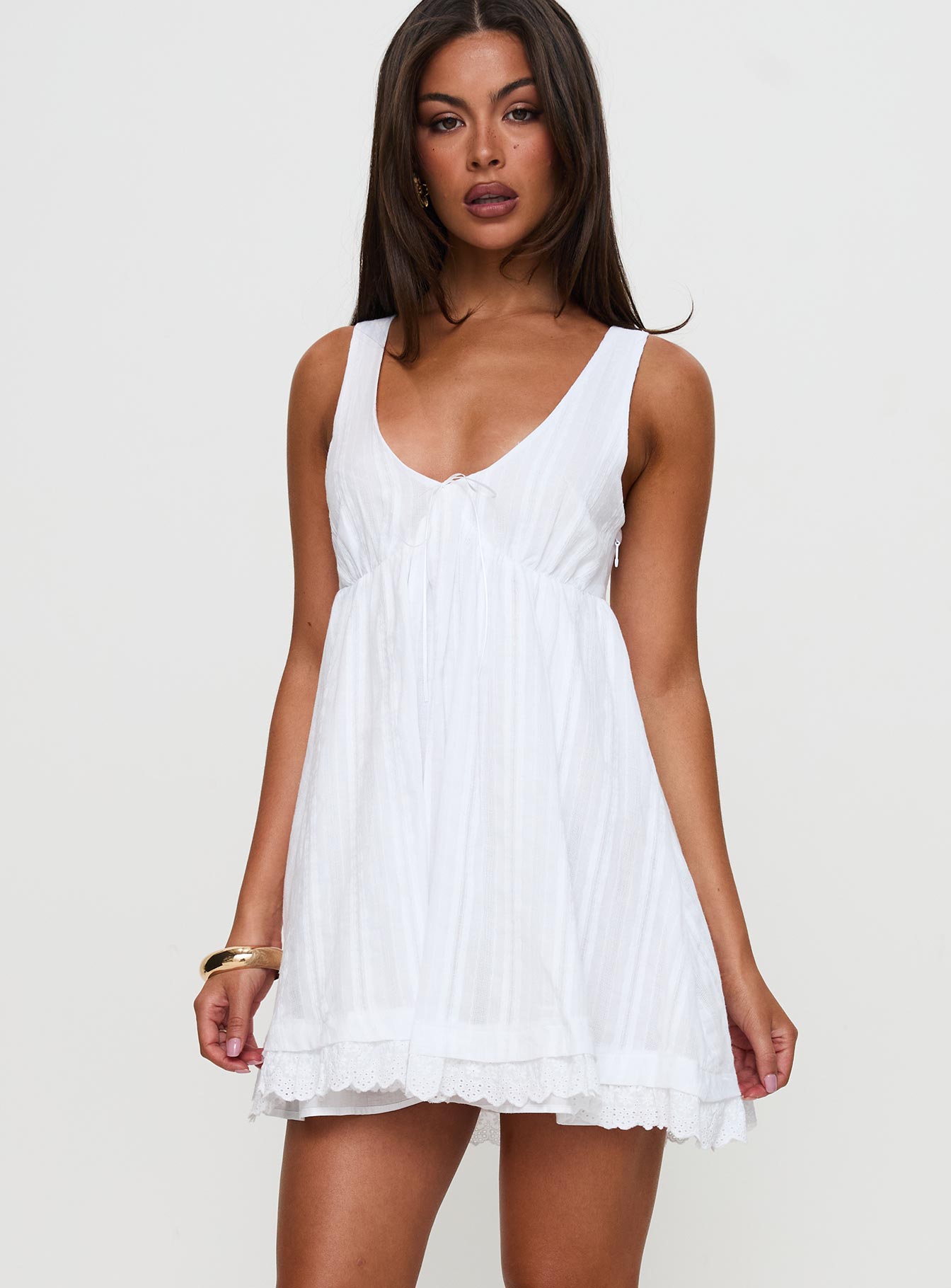 Nelty Mini Dress White - Image 2