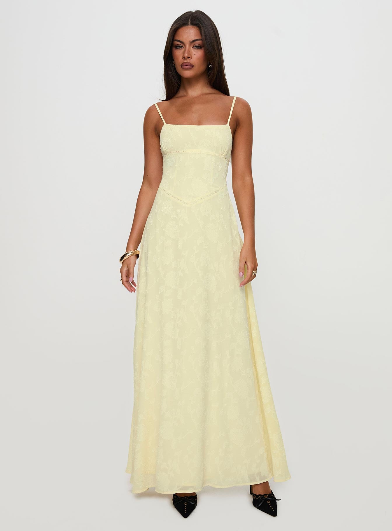 South Of France Maxi Dress Yellow - Image 8