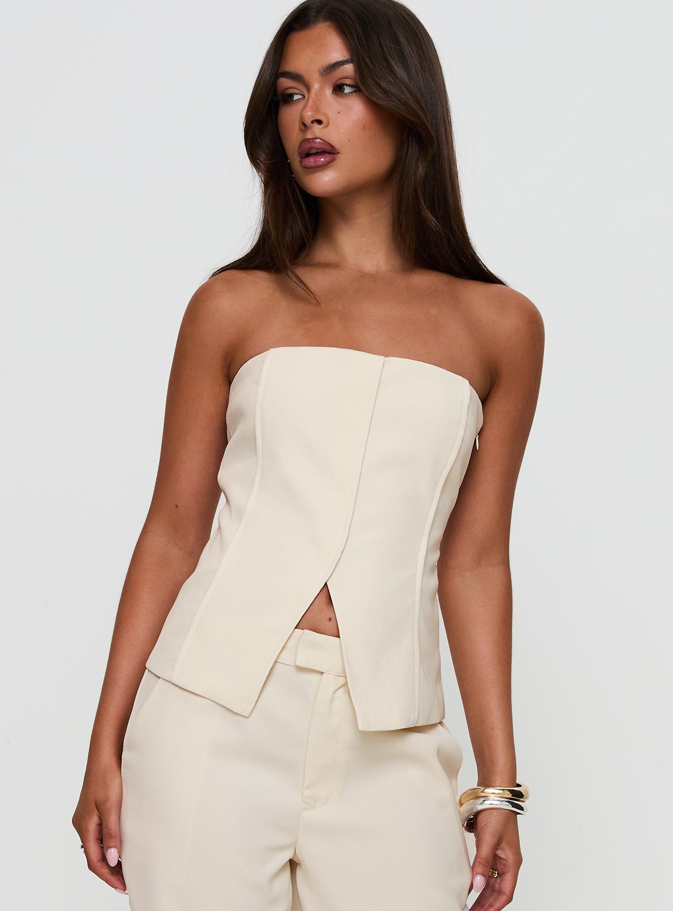 Lavish Living Strapless Top Cream - Image 2