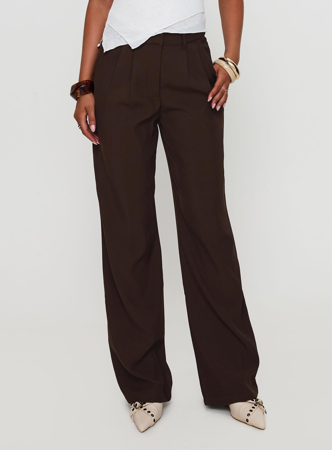 Ambient Wide Leg Pant Chocolate - Image 2