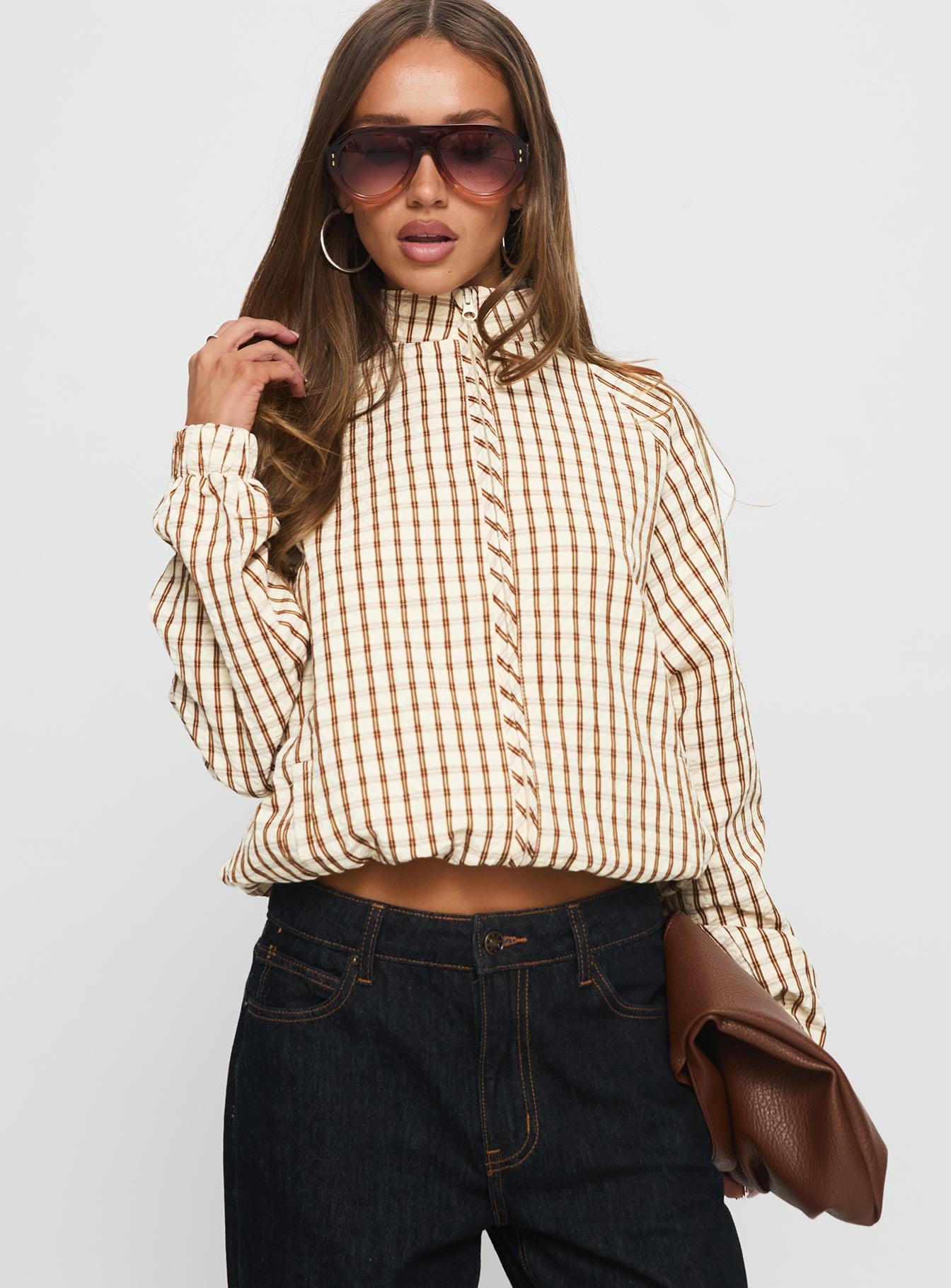 Kalle Jacket Brown Check - Image 2