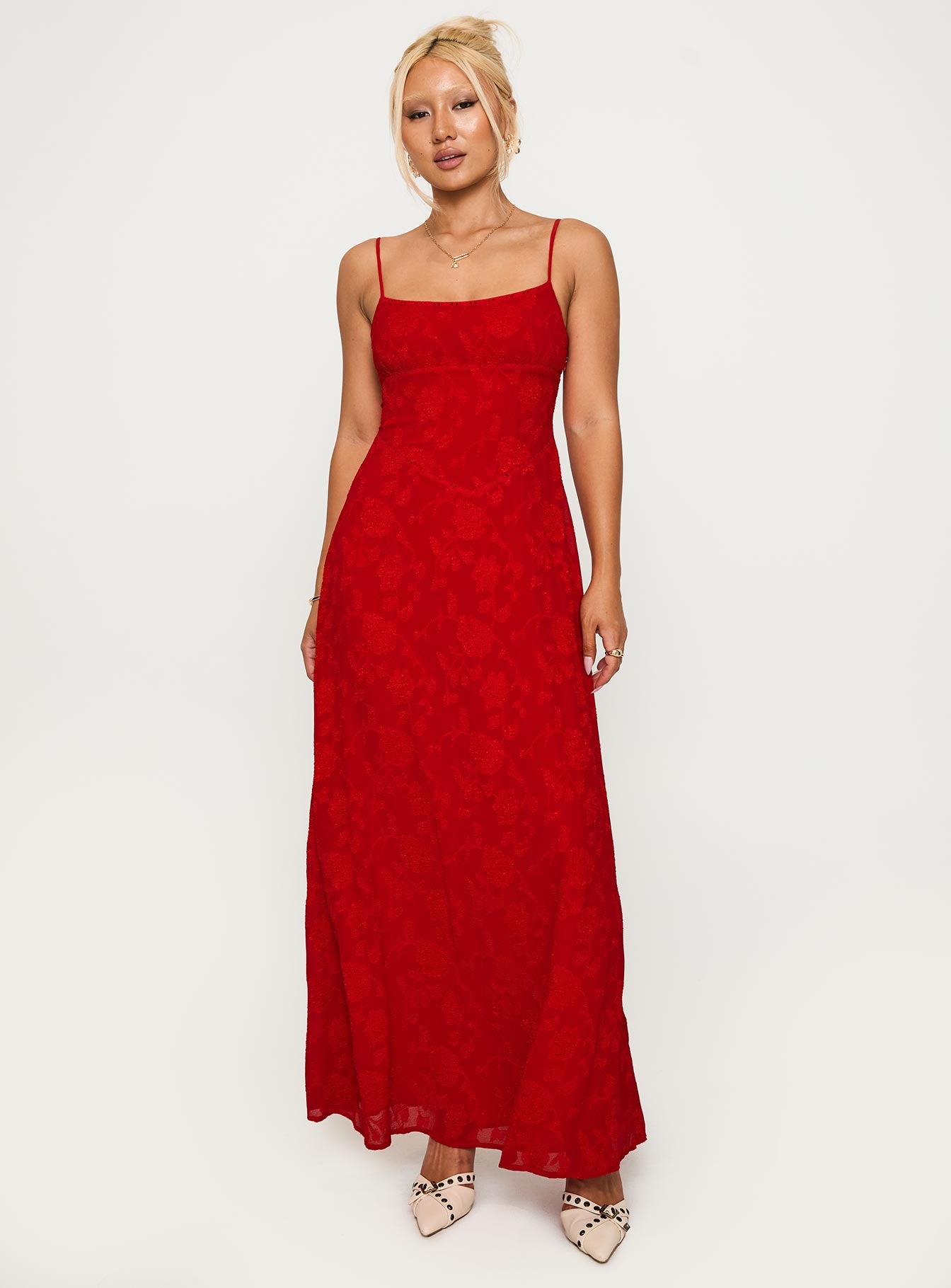 South Of France Maxi Dress Red - Image 2