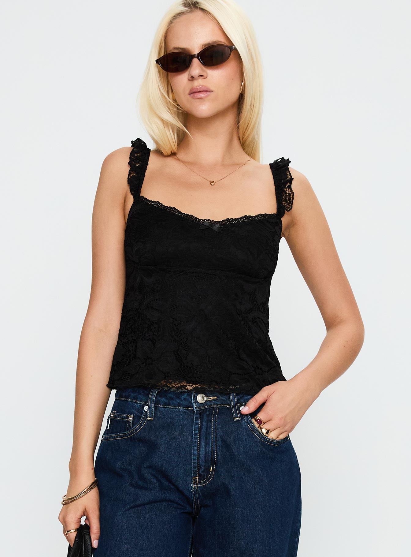 Madaleine Lace Top Black - Image 2