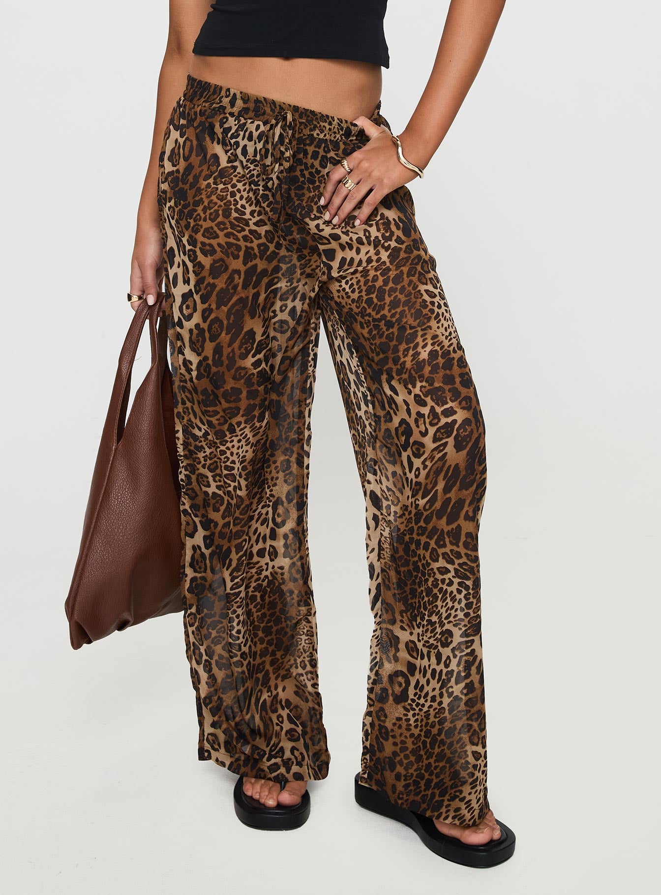 Fyre Wide Leg Pant Leopard Petite - Image 2