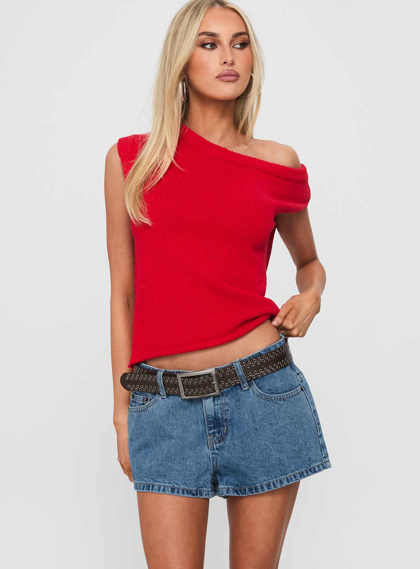 Dreamful Low Rise Mini Denim Short Light Wash - Image 2
