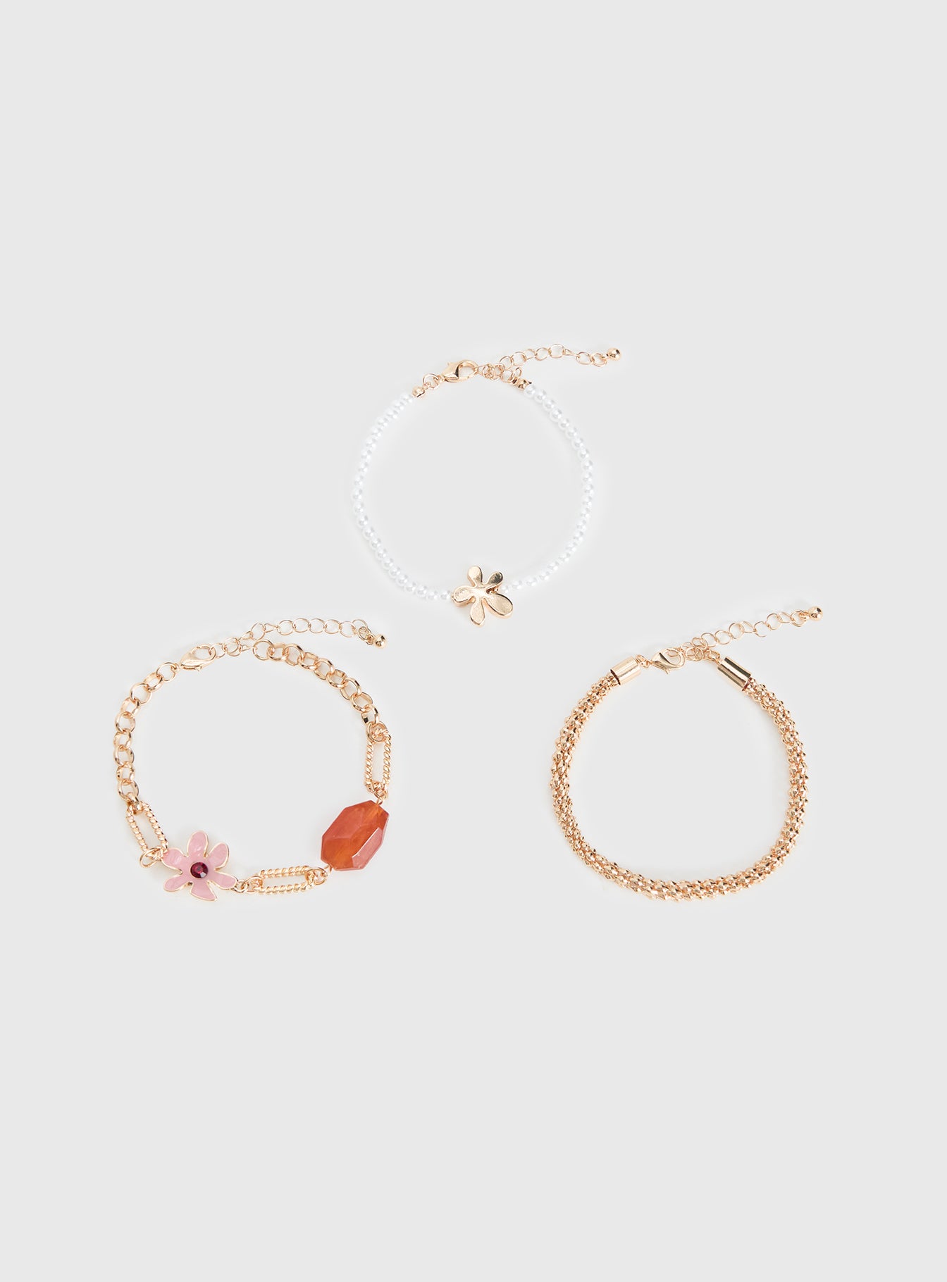 Bleeker Flower Bracelet Pack Gold - Image 2