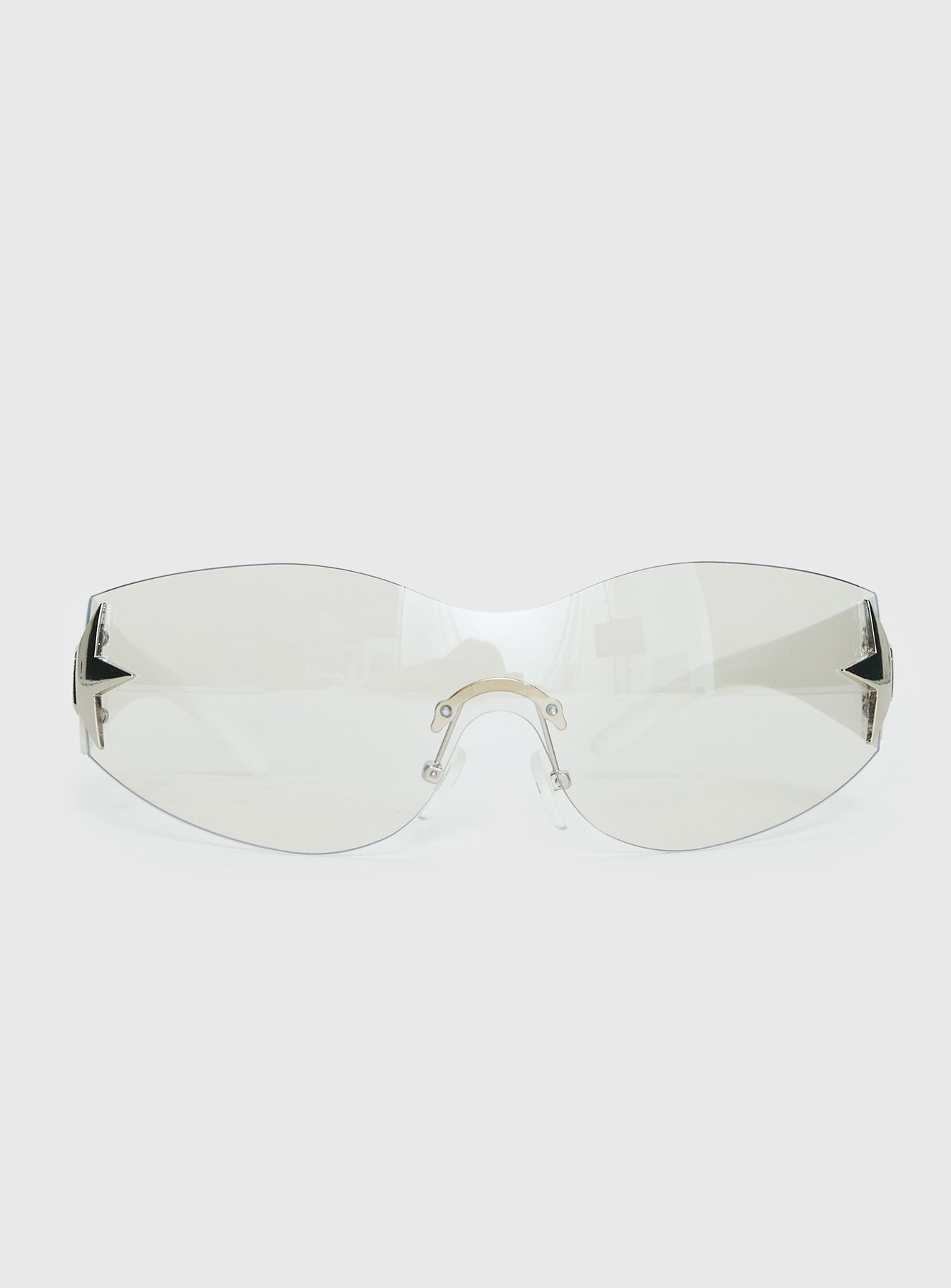 Audree Star Detail Sunglasses Silver Smoke - Image 2