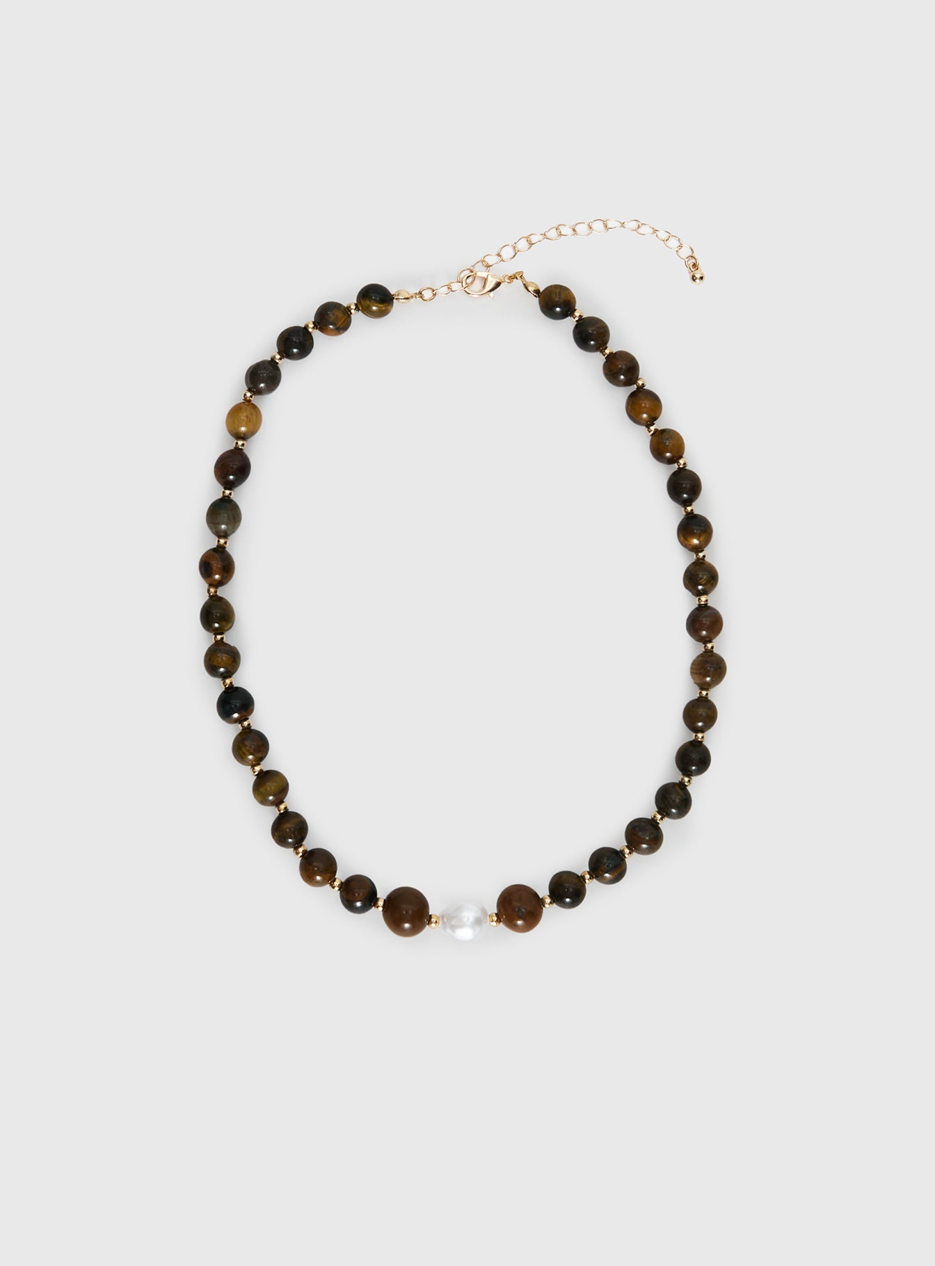 In Your Life Beaded Necklace Brown Pearl - Image 2