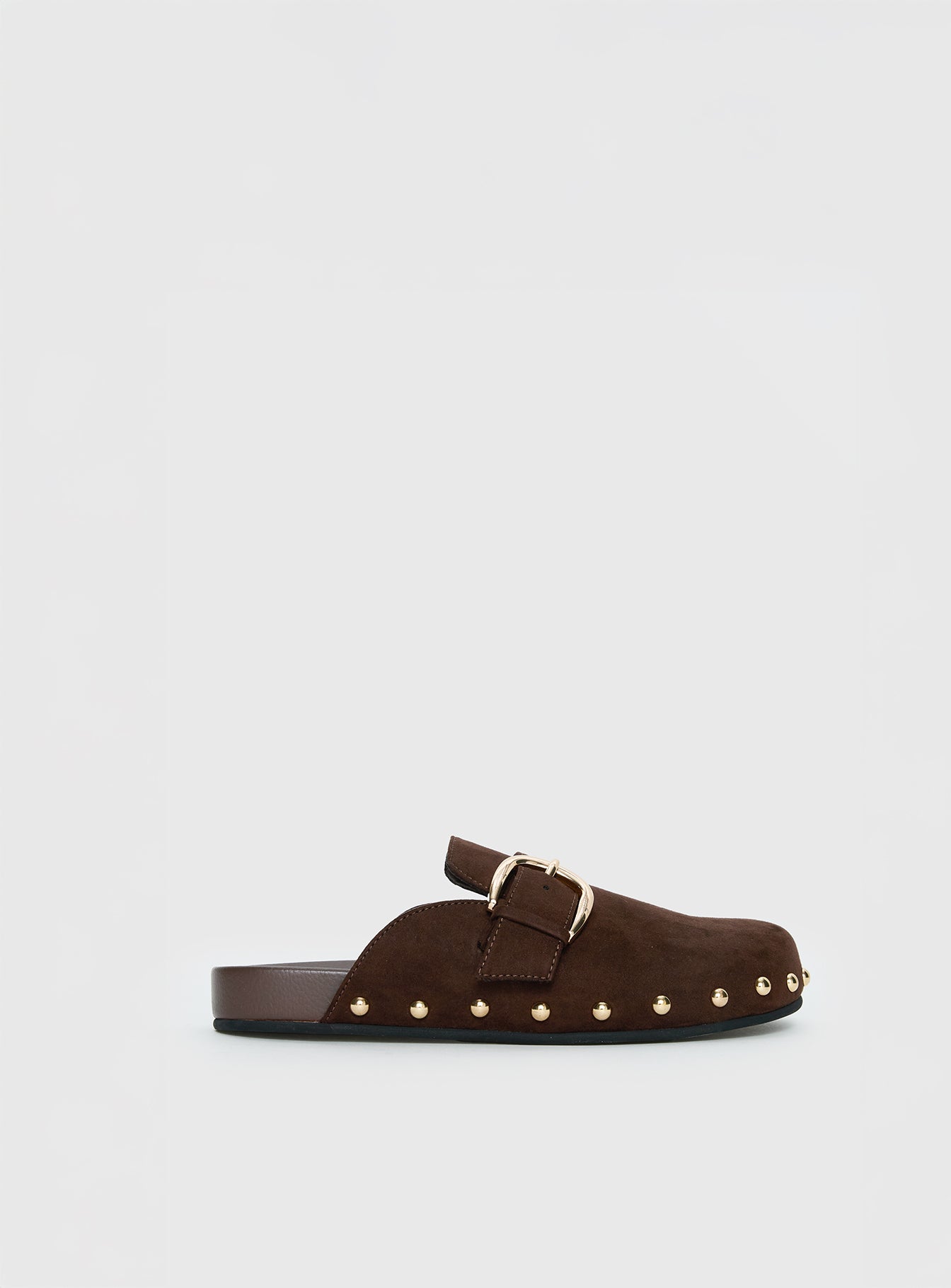 Way Life Goes Stud Detail Clogs Chocolate - Image 2