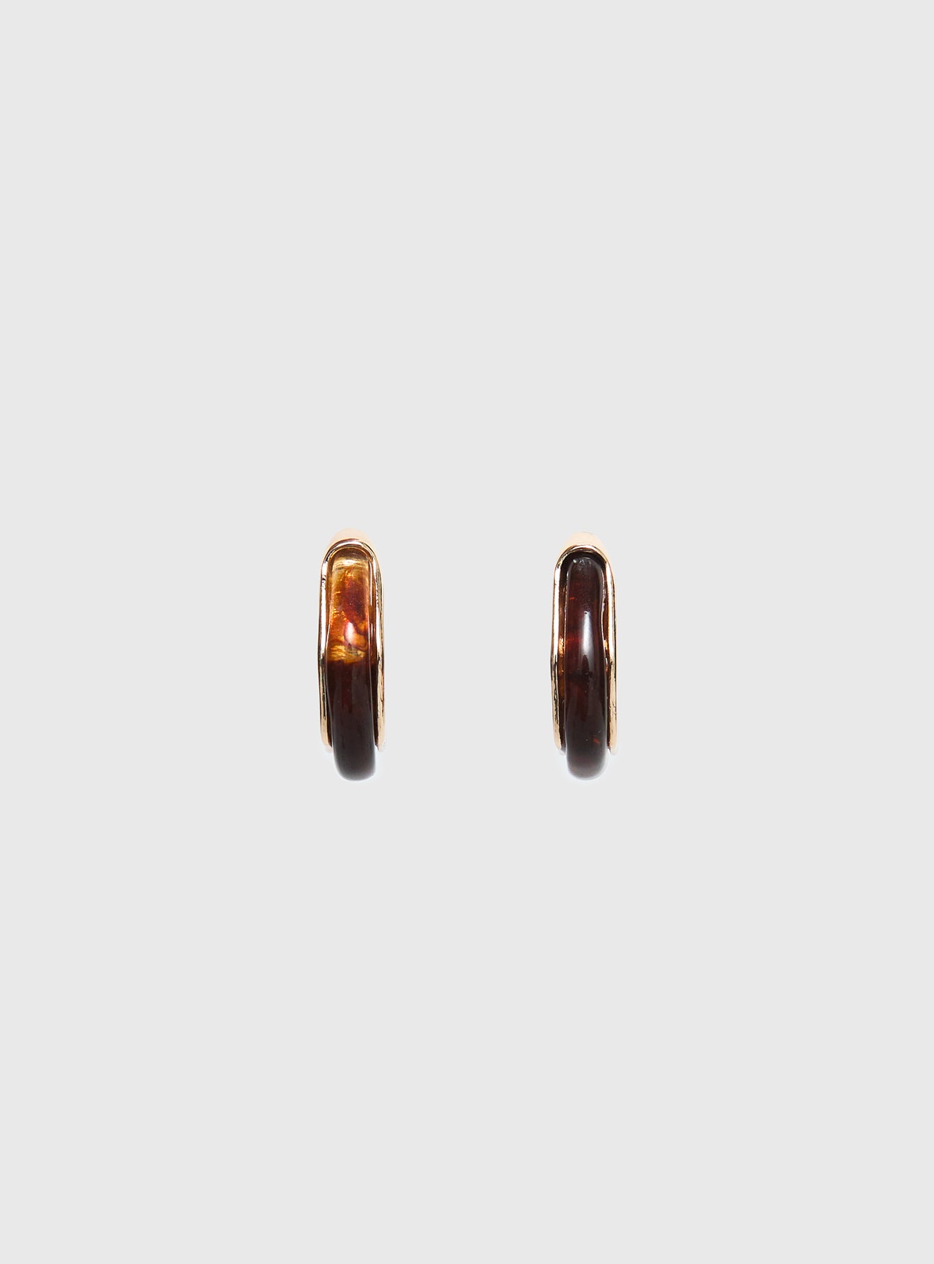 Still Love Hoop Earrings Gold Brown - Image 2
