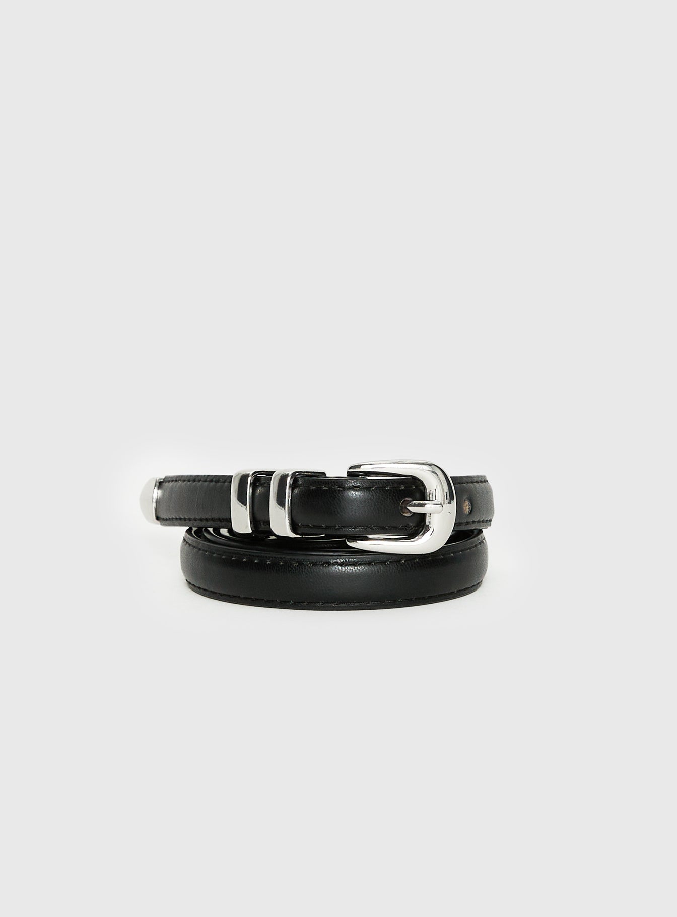Night Changes Micro Faux Leather Belt Black - Image 2