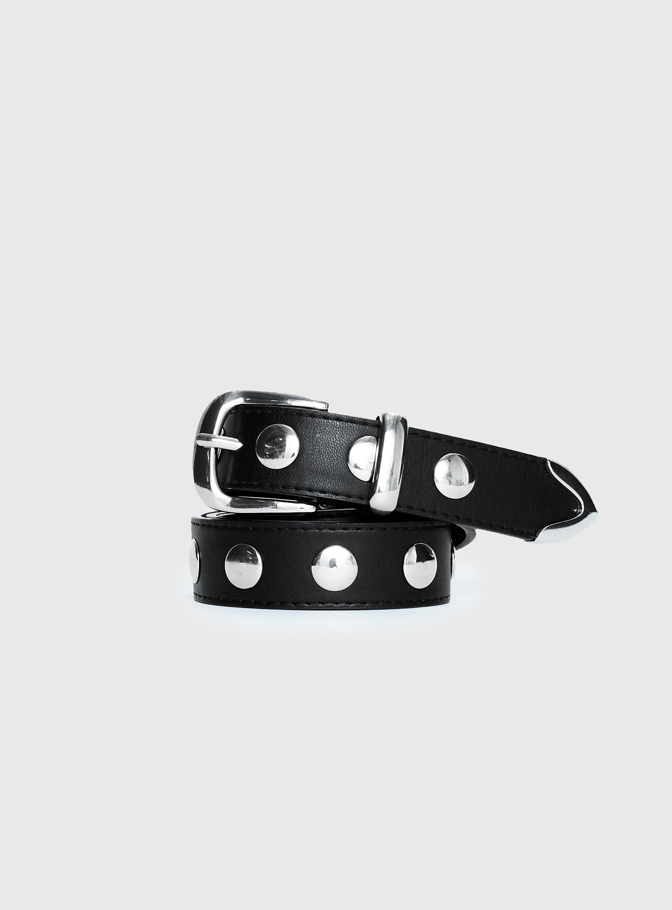 Nikoli Stud Belt Black Silver - Image 2