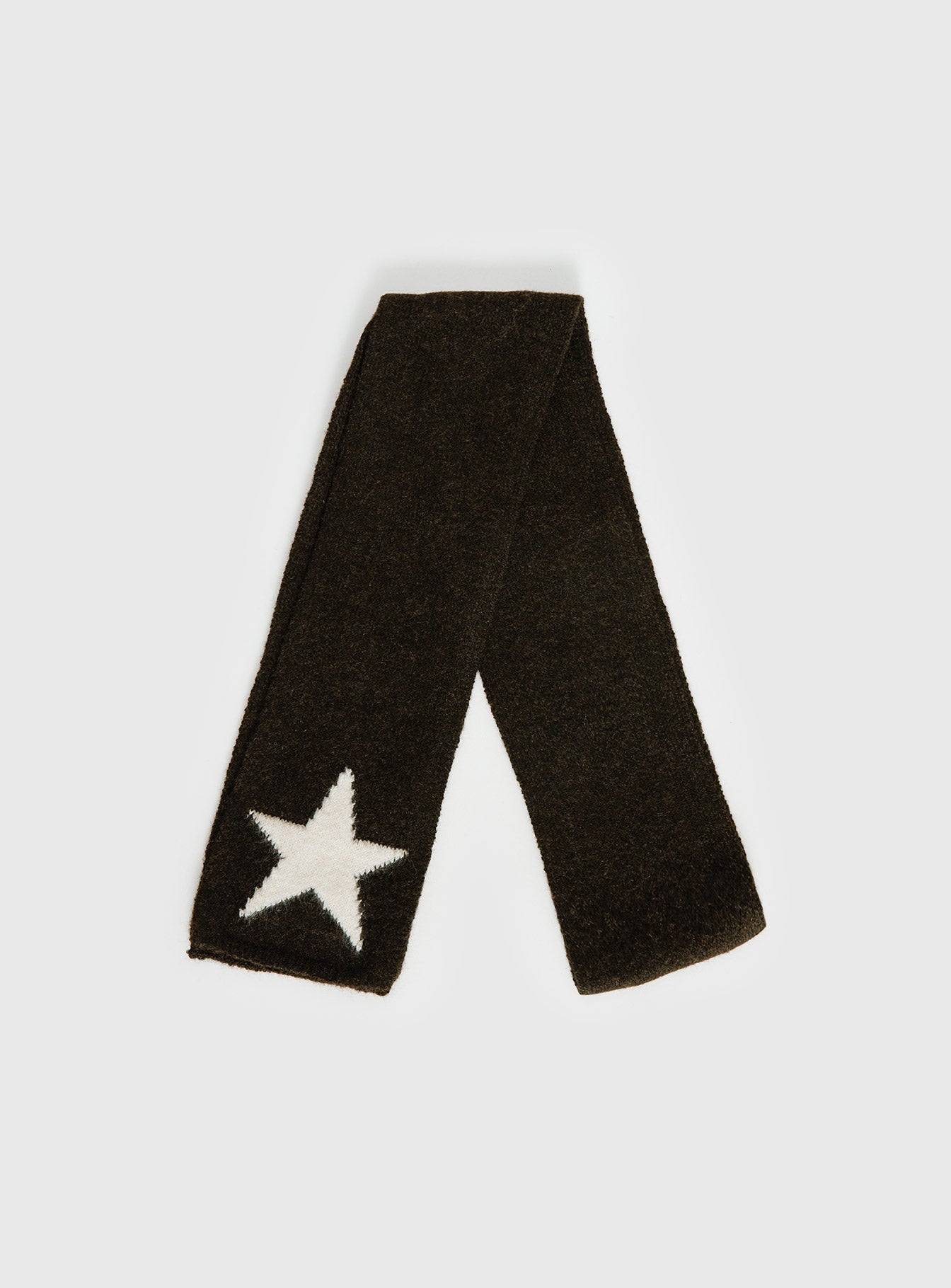 Abelia Star Graphic Scarf Brown Cream - Image 2
