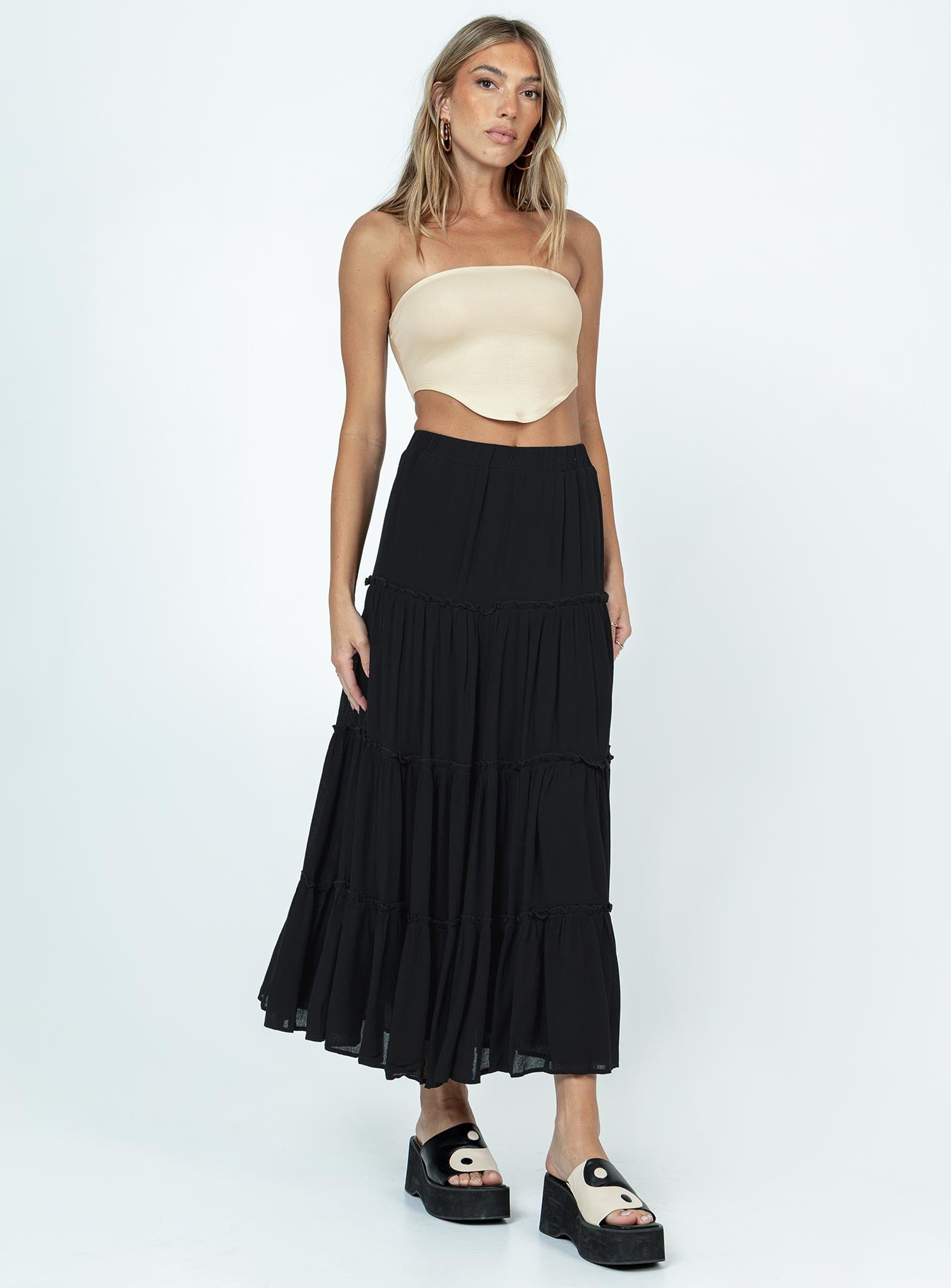 Miriah Maxi Skirt Black - Image 4