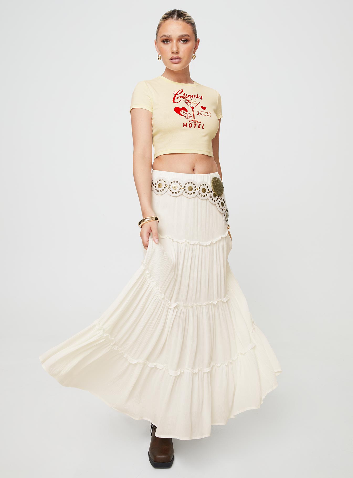 Continental Vacay Baby Tee Cream - Image 5